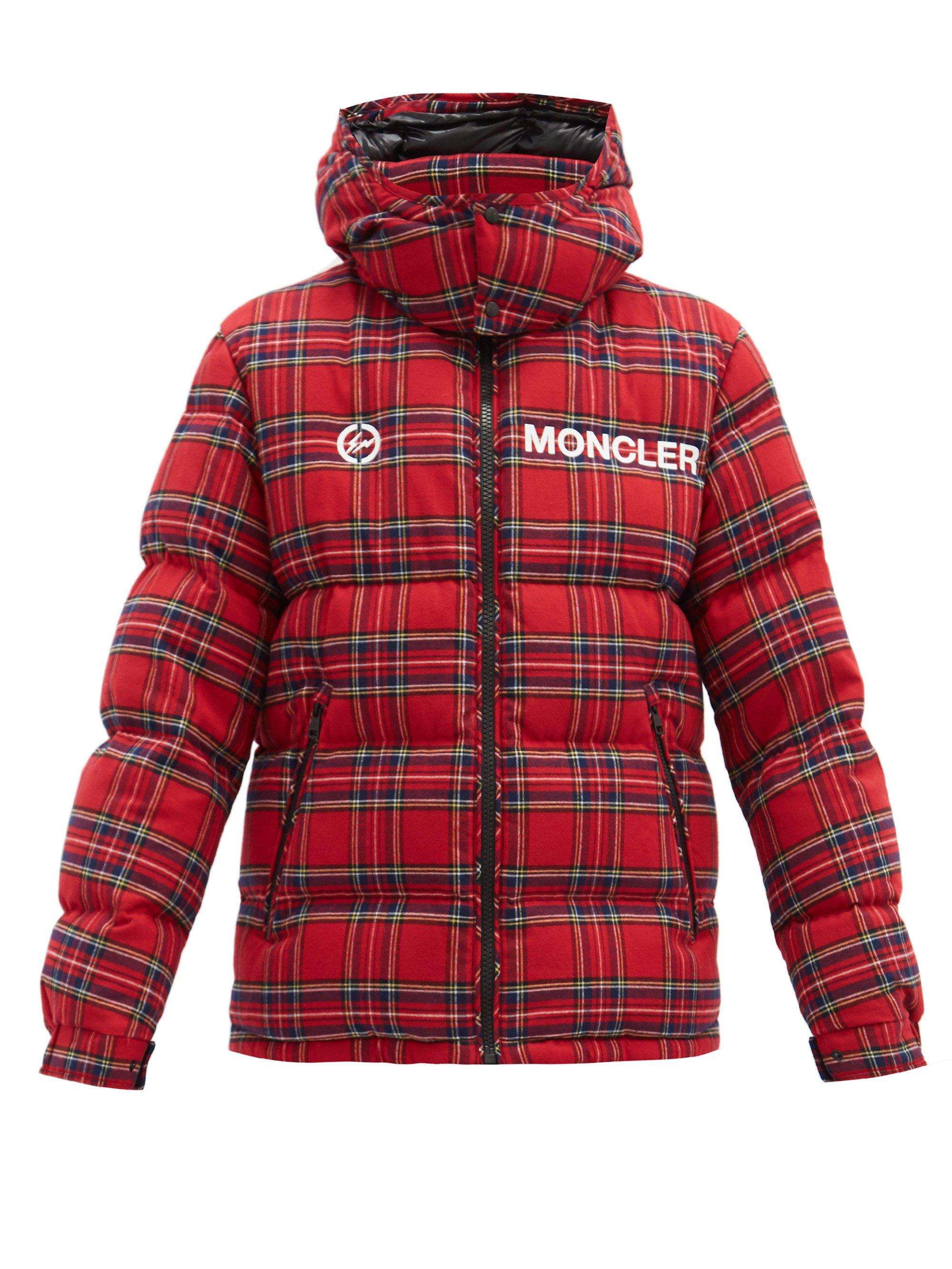 7 MONCLER FRAGMENT Mayak Oversized Tartan-flannel Quilted Down Jacket in  Red for Men | Lyst