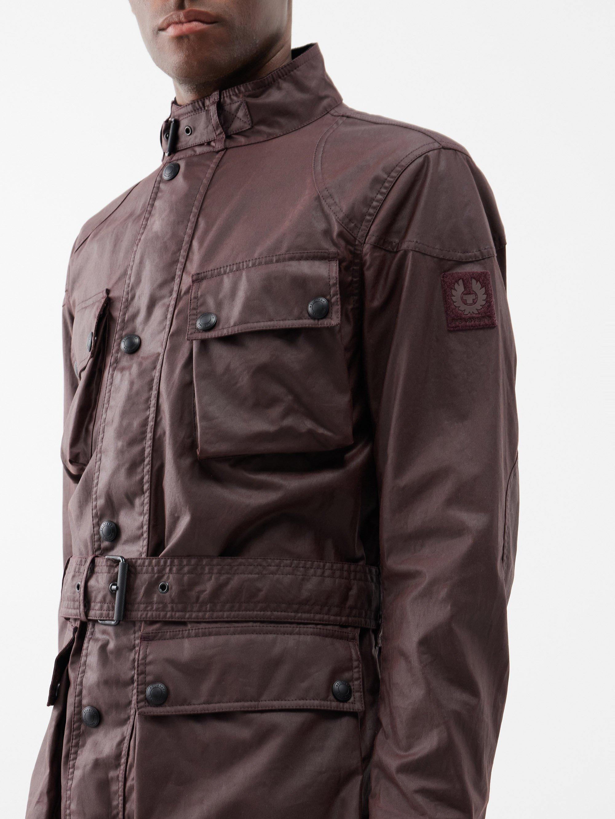 Belstaff Trialmaster Waxed-cotton Jacket in Brown for Men | Lyst