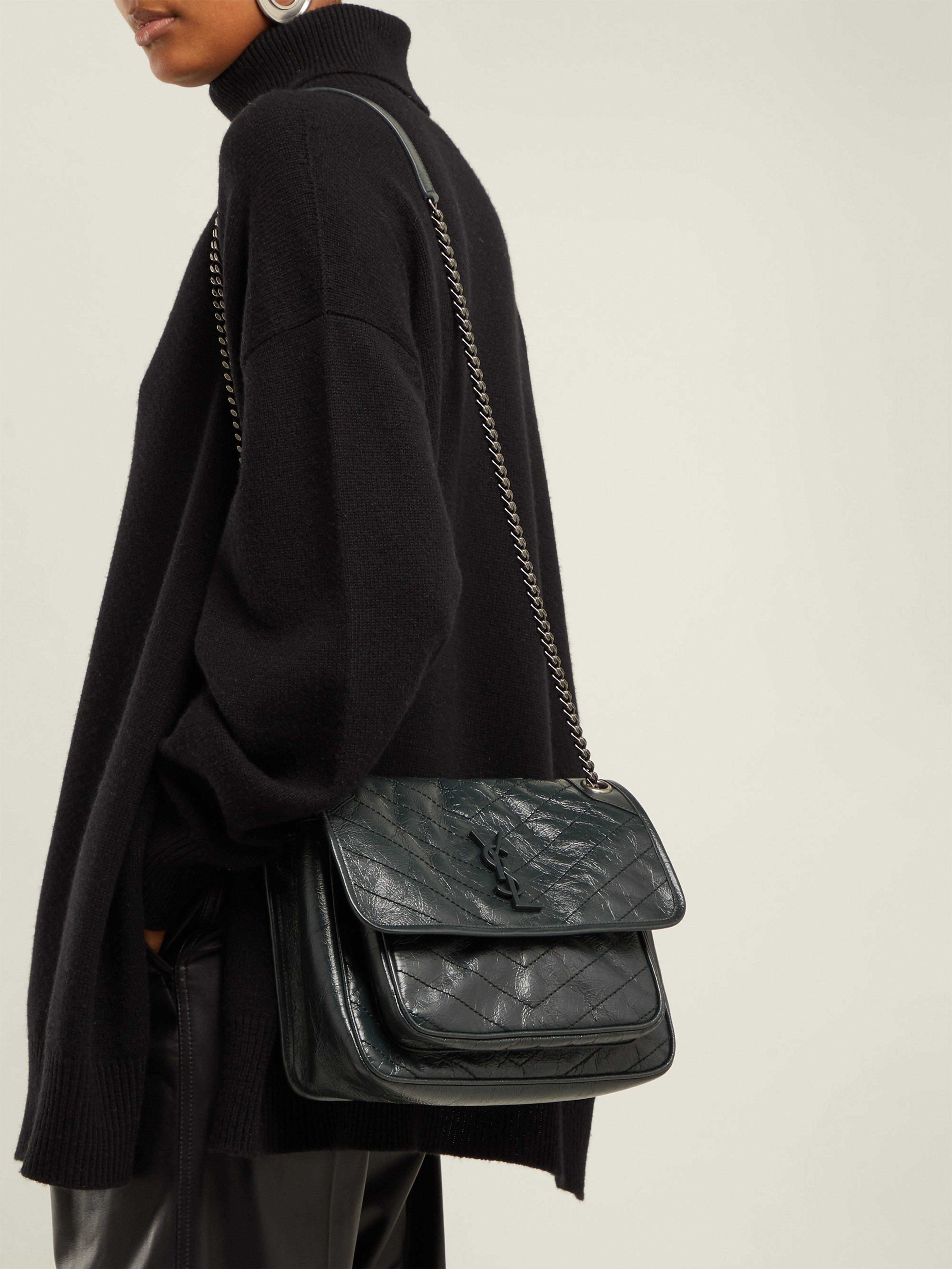 medium niki leather shoulder bag