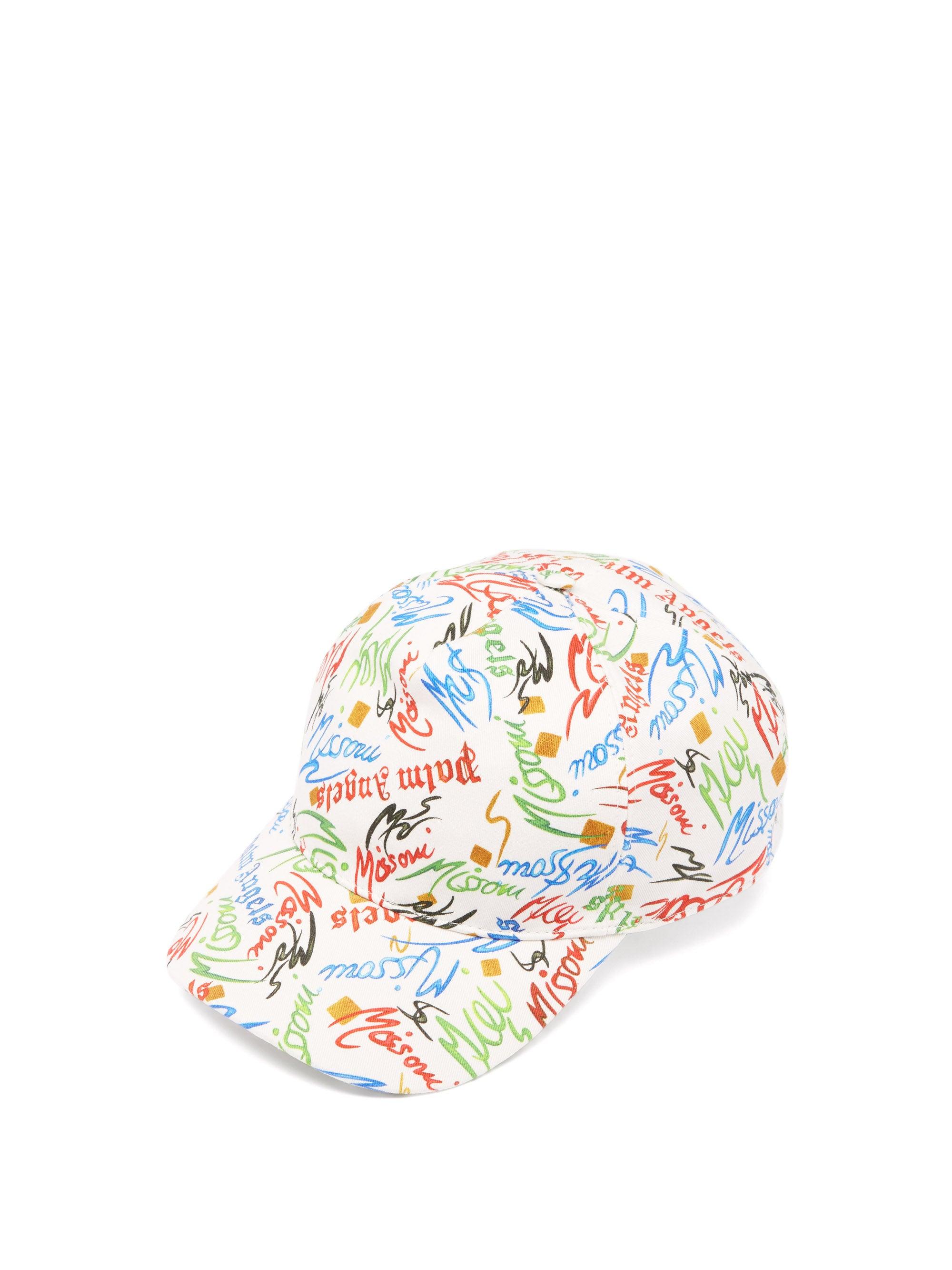 Palm Angels X Missoni Scribble-print Cotton-twill Cap in White for 