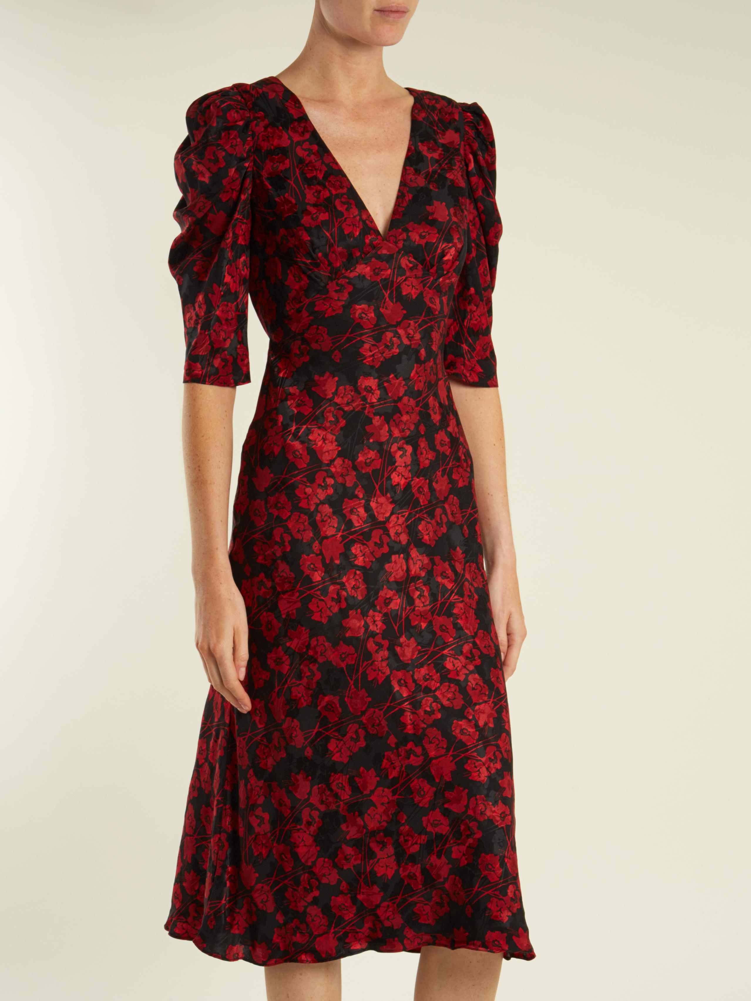 Saloni red shop dress