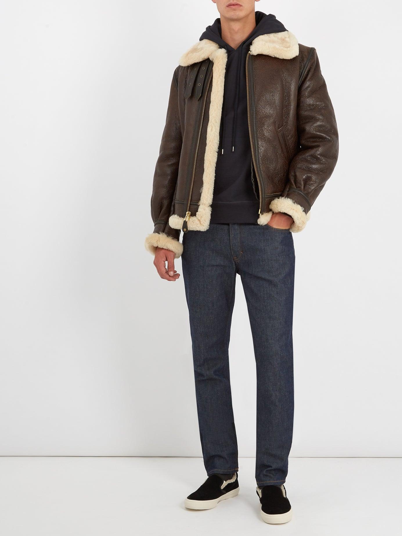 lined leather jacket