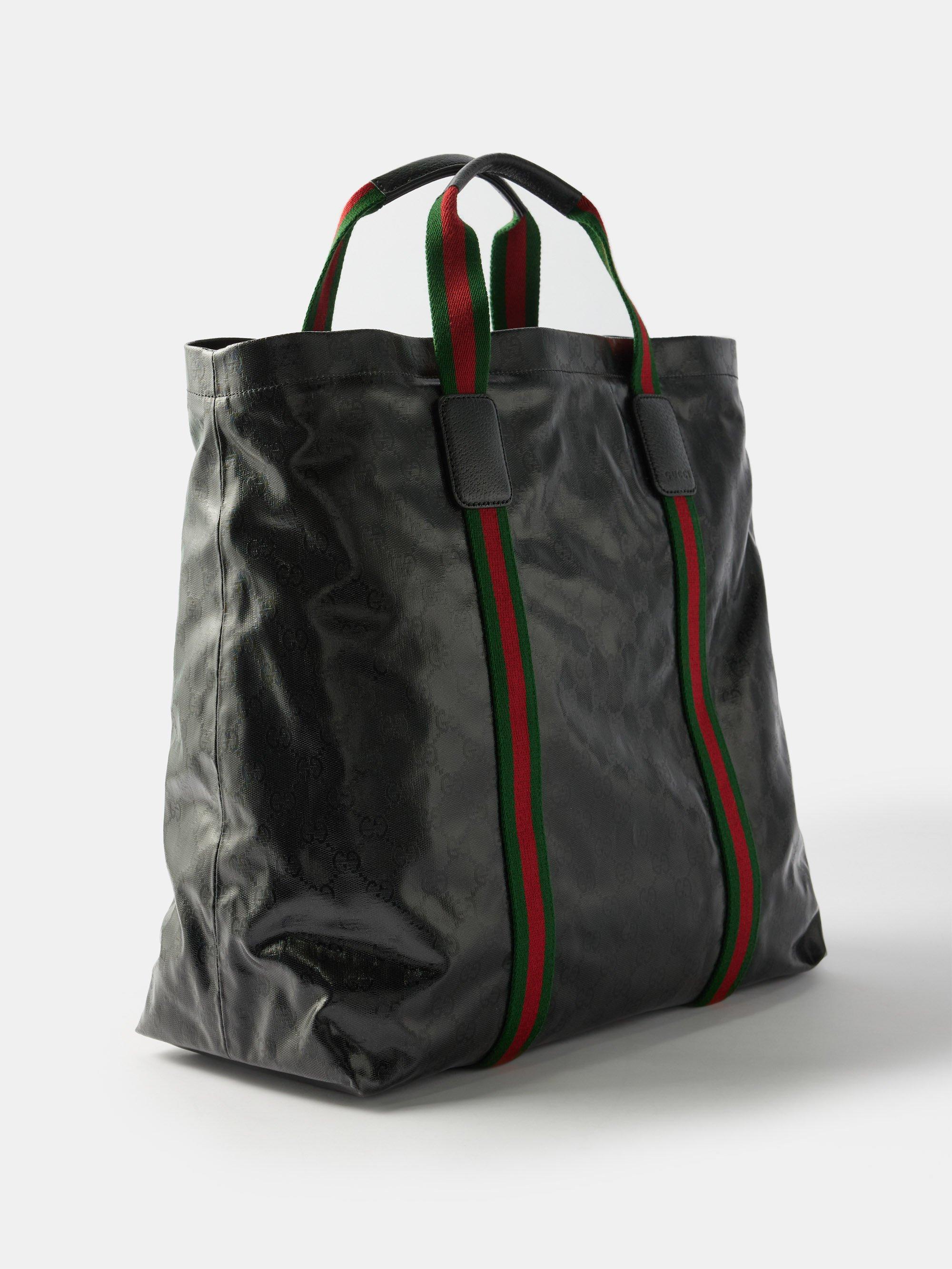 Black GG Supreme canvas tote bag, Gucci
