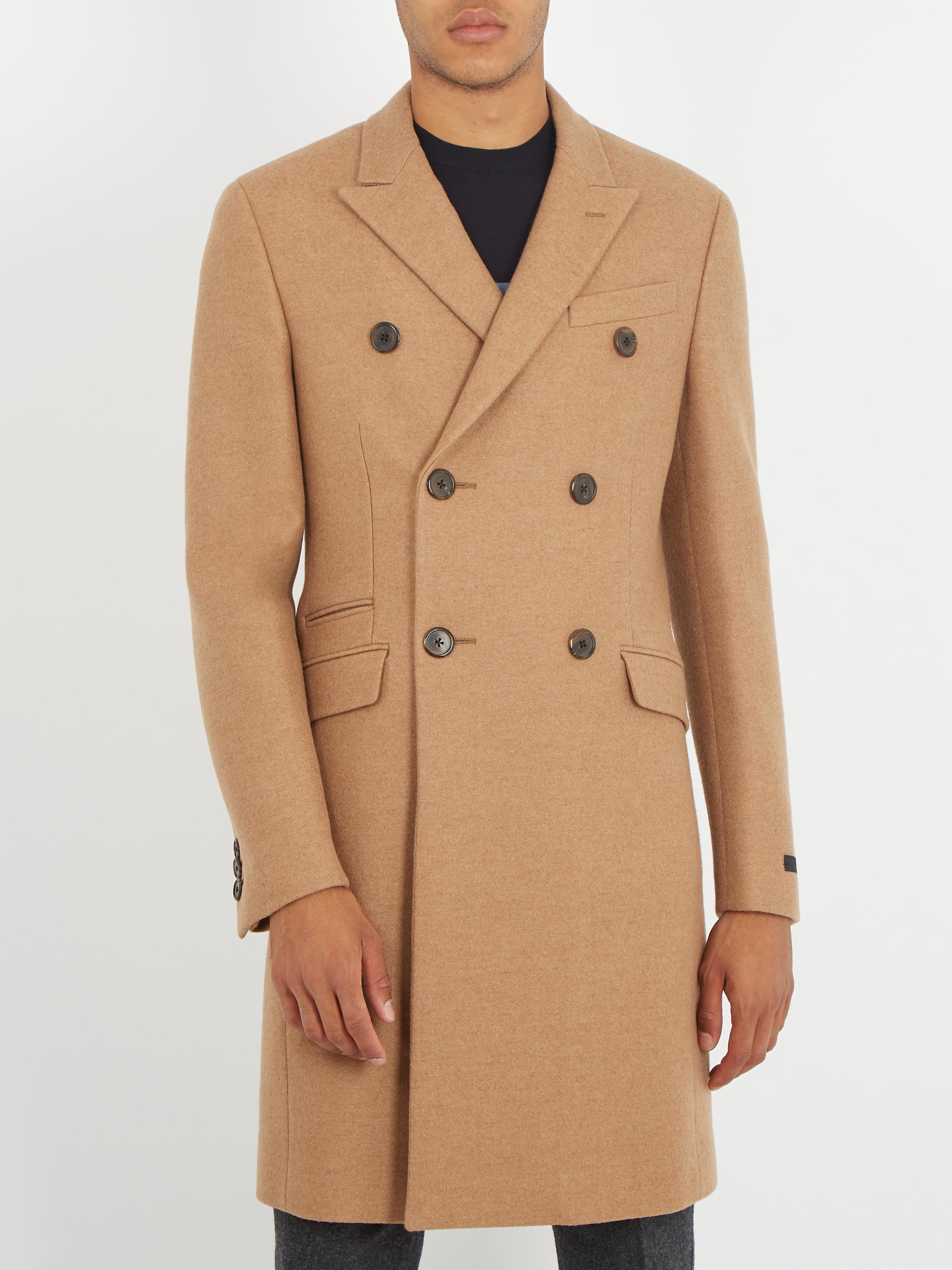 camel lapel coat