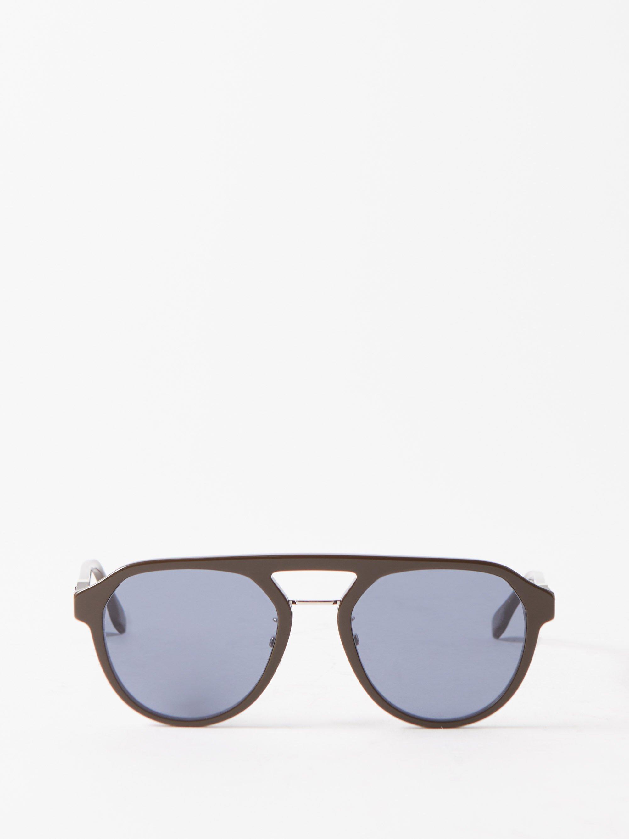 Fendi Fflogo Aviator Acetate Sunglasses for Men Lyst