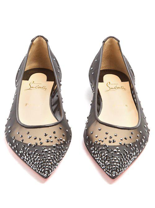 louboutin mesh flats