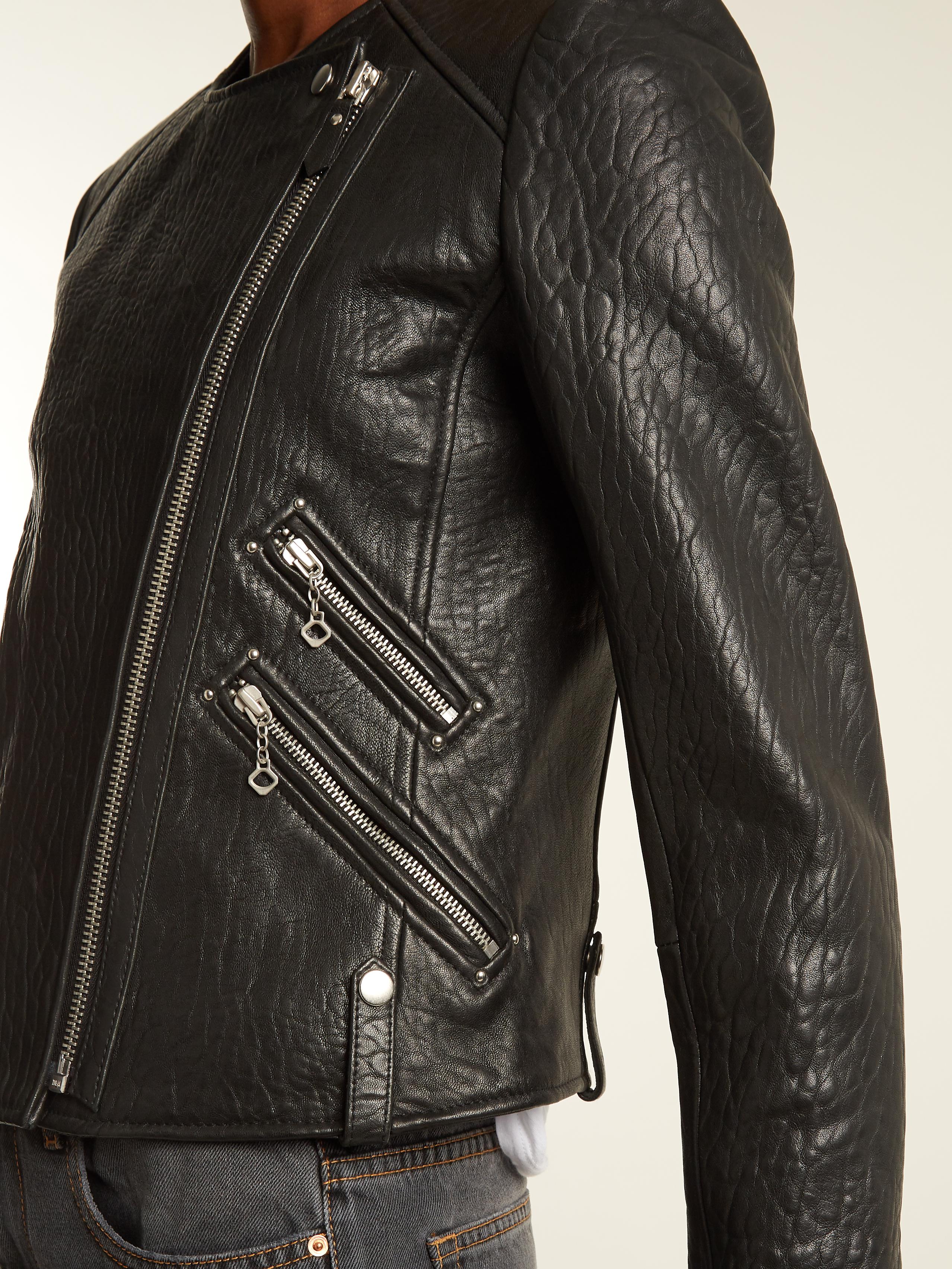 Étoile Isabel Marant Black Kankara Textured Biker Jacket