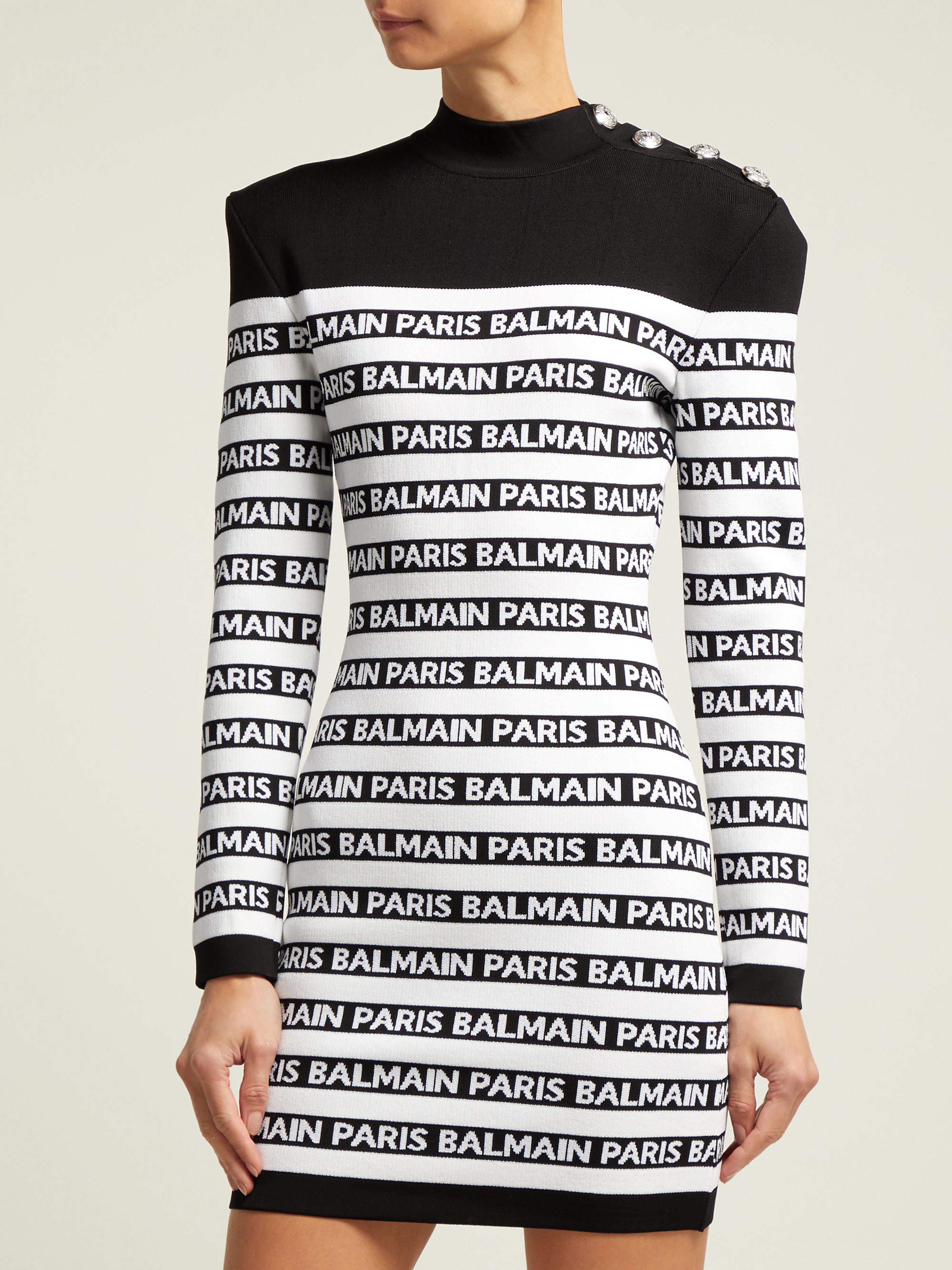 long sleeve balmain dress