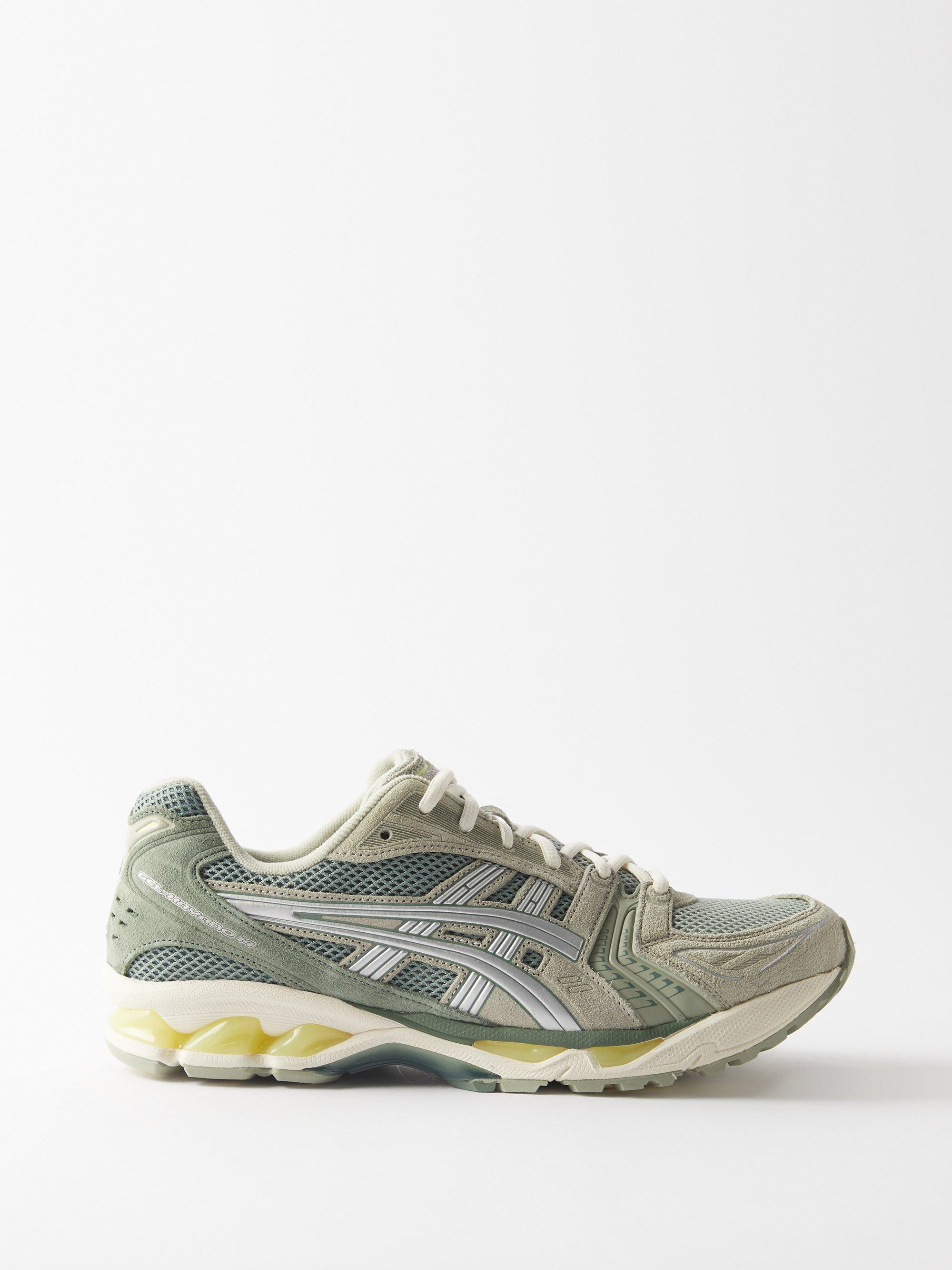 Asics Gel-kayano 14 Suede And Mesh Trainers in Green for Men | Lyst