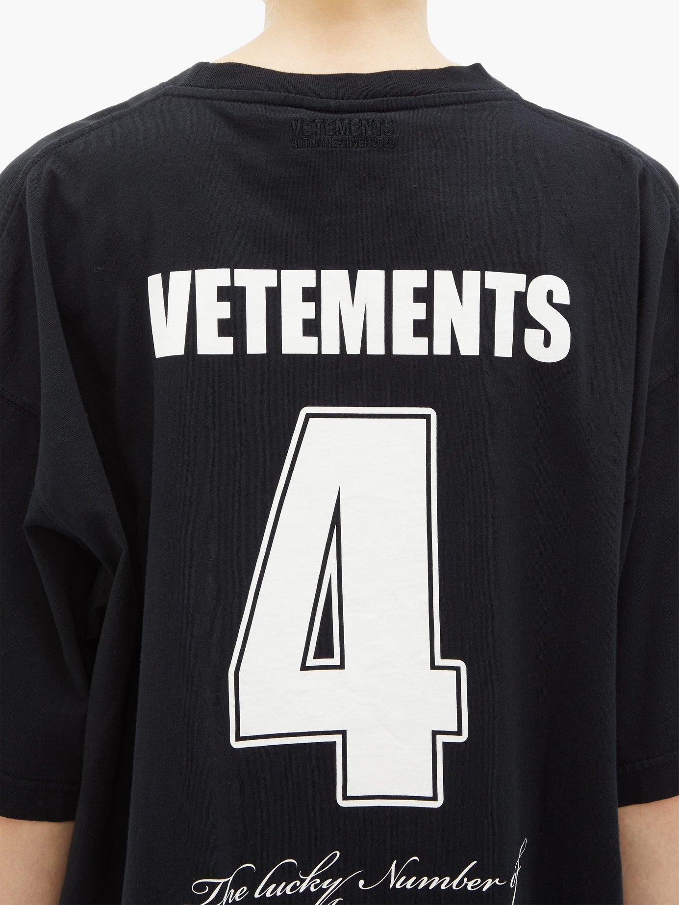 Vetements Uranus Oversized Cotton Jersey T Shirt in Black | Lyst