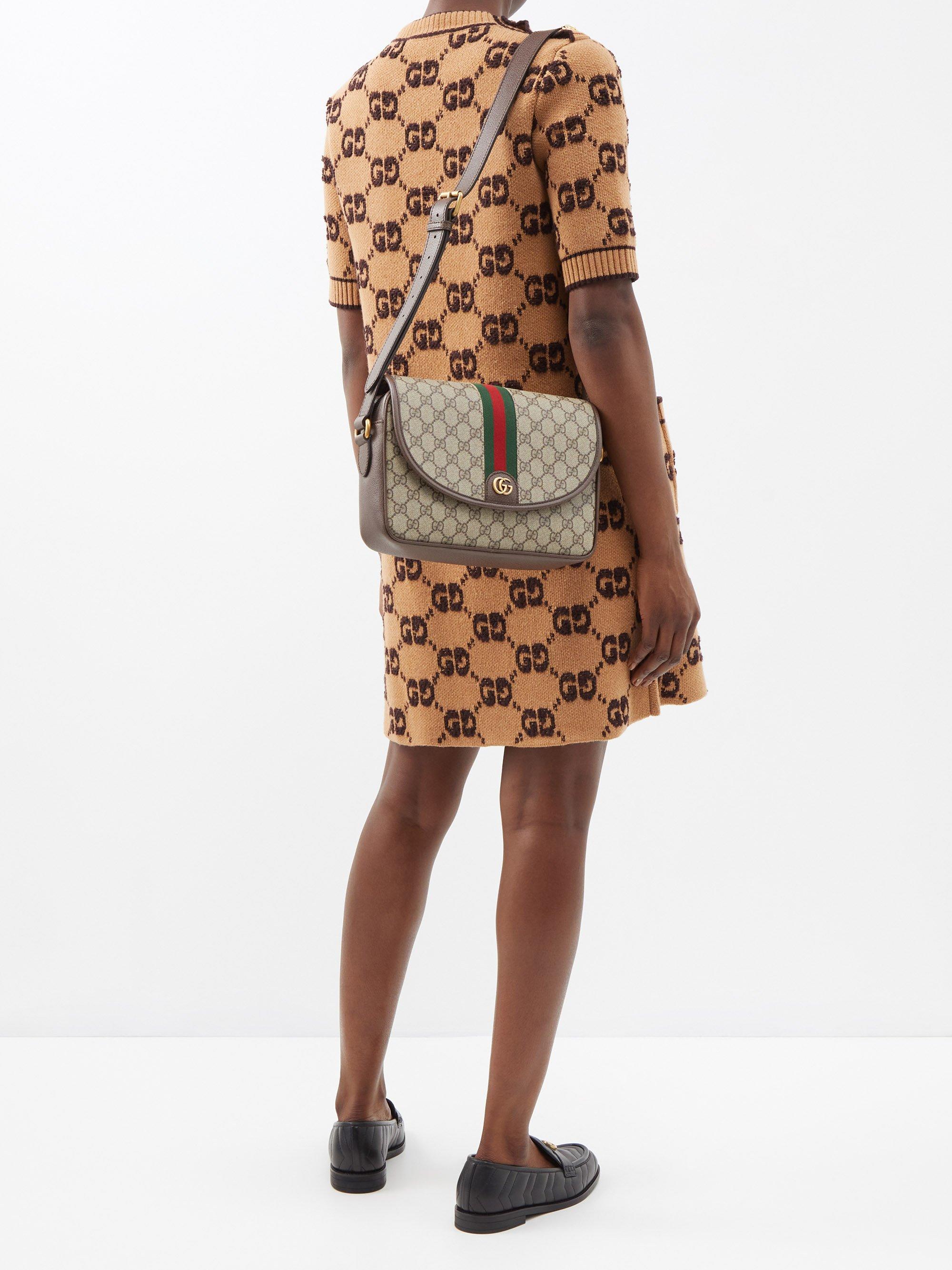 Brown Ophidia mini GG Supreme cross-body bag, Gucci