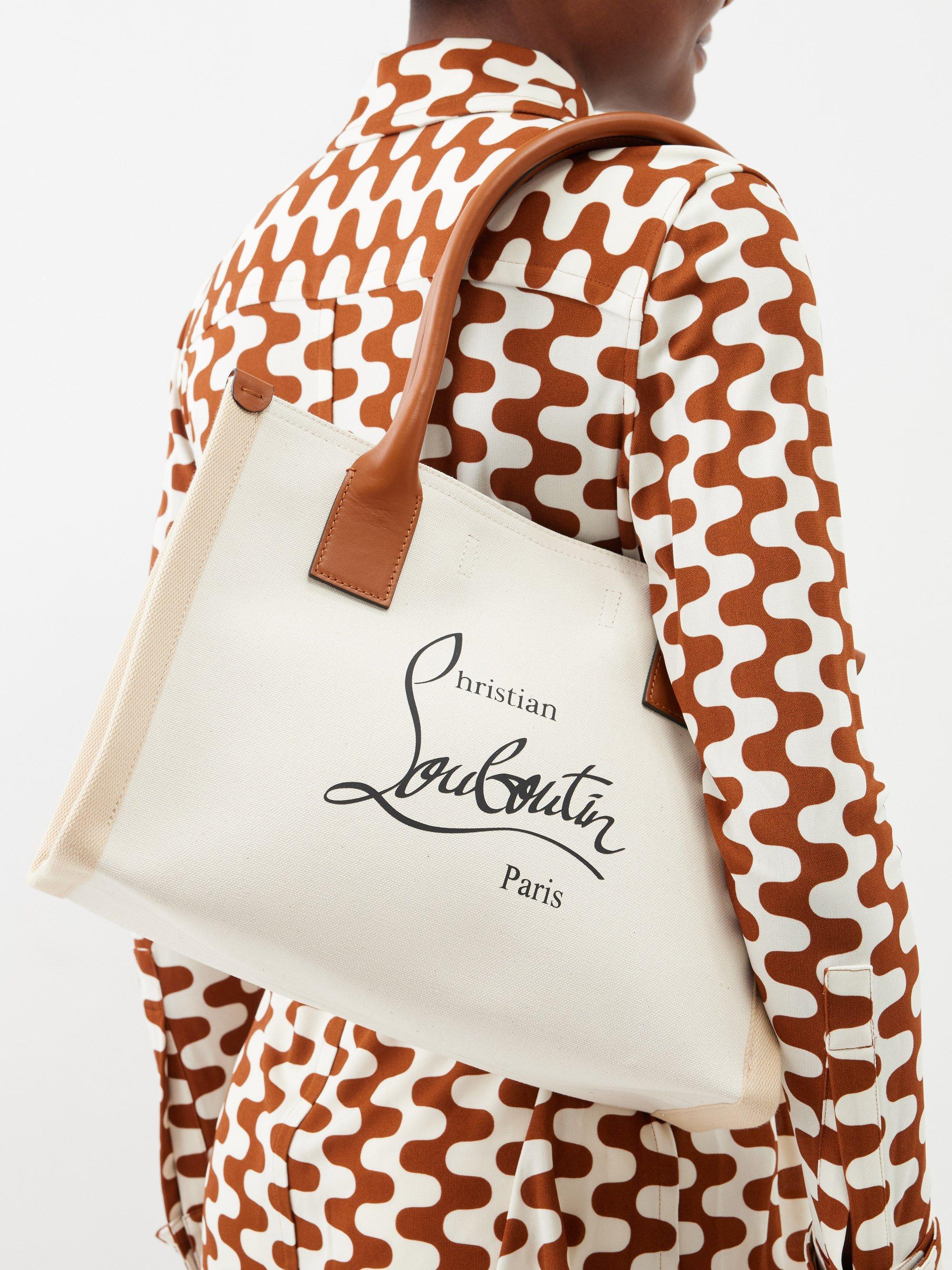 Nastroloubi small leather-trim canvas tote bag | Christian Louboutin