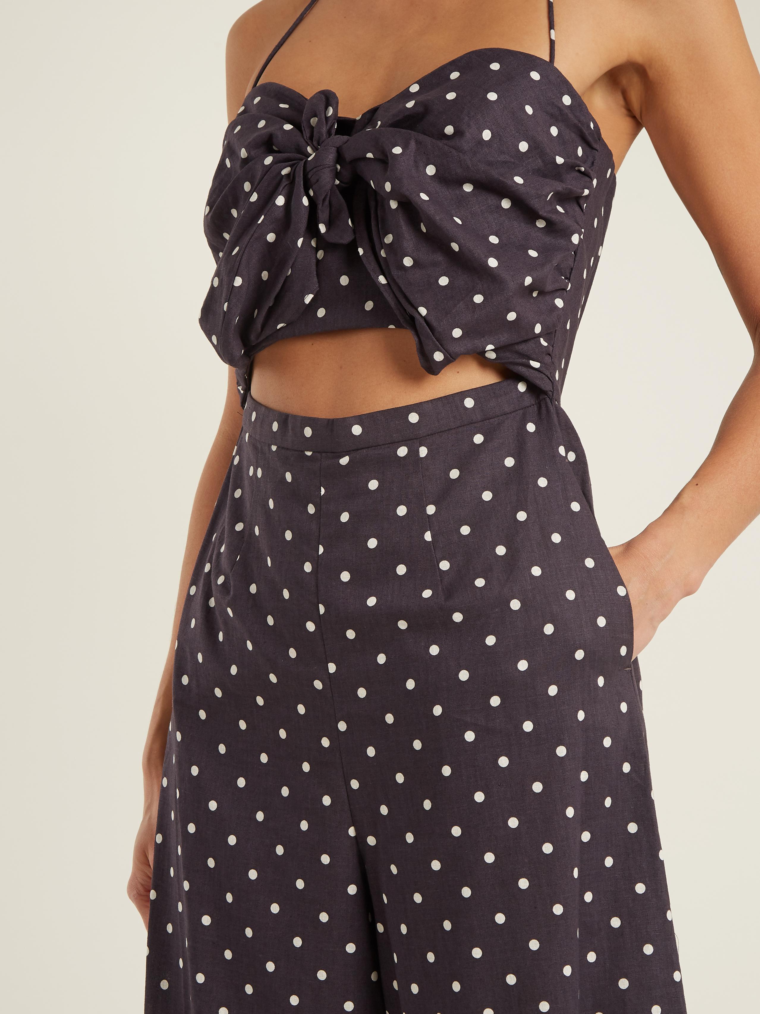 zimmermann polka dot jumpsuit