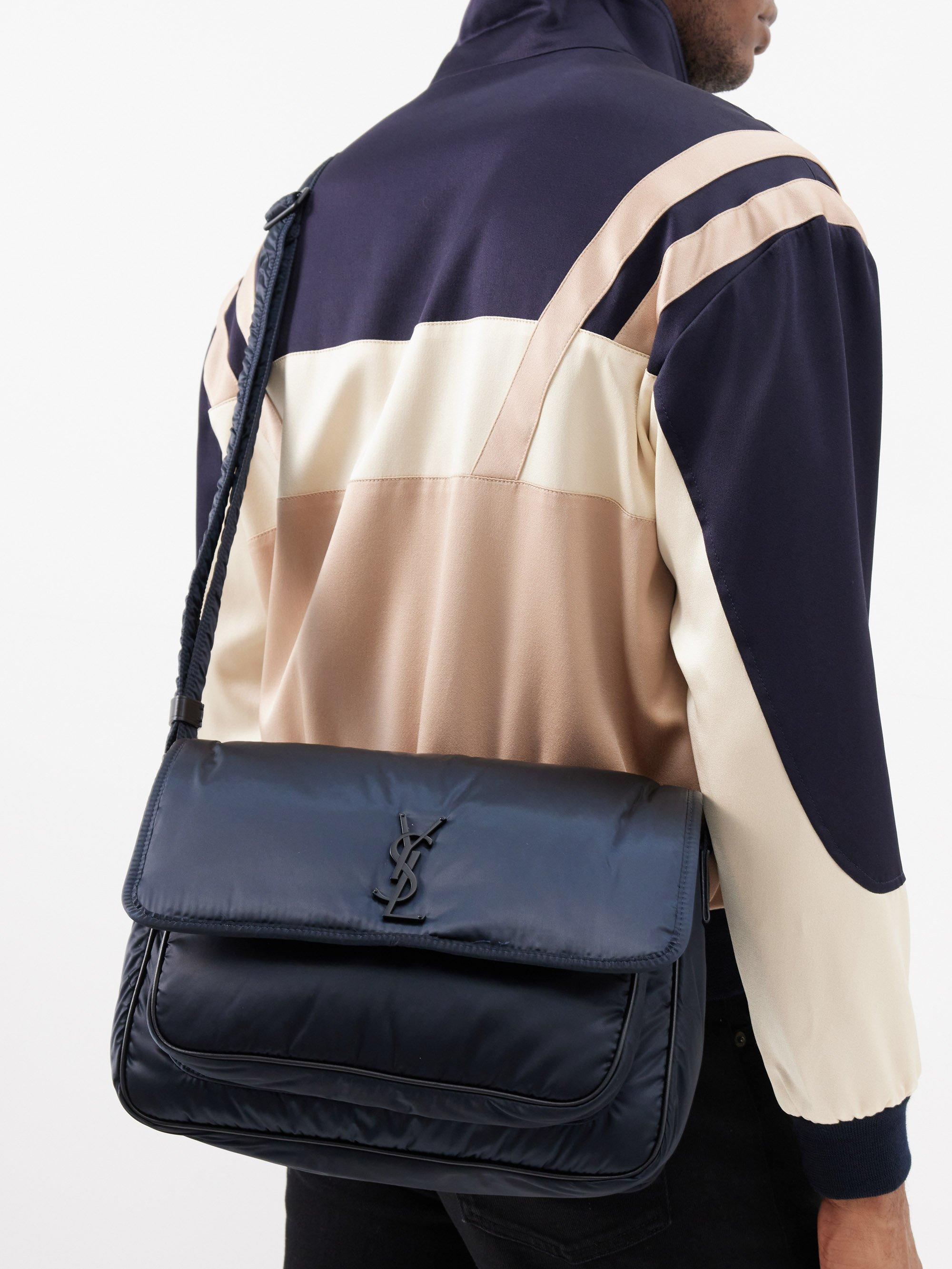 YSL-jacquard coated canvas cross-body bag | Saint Laurent