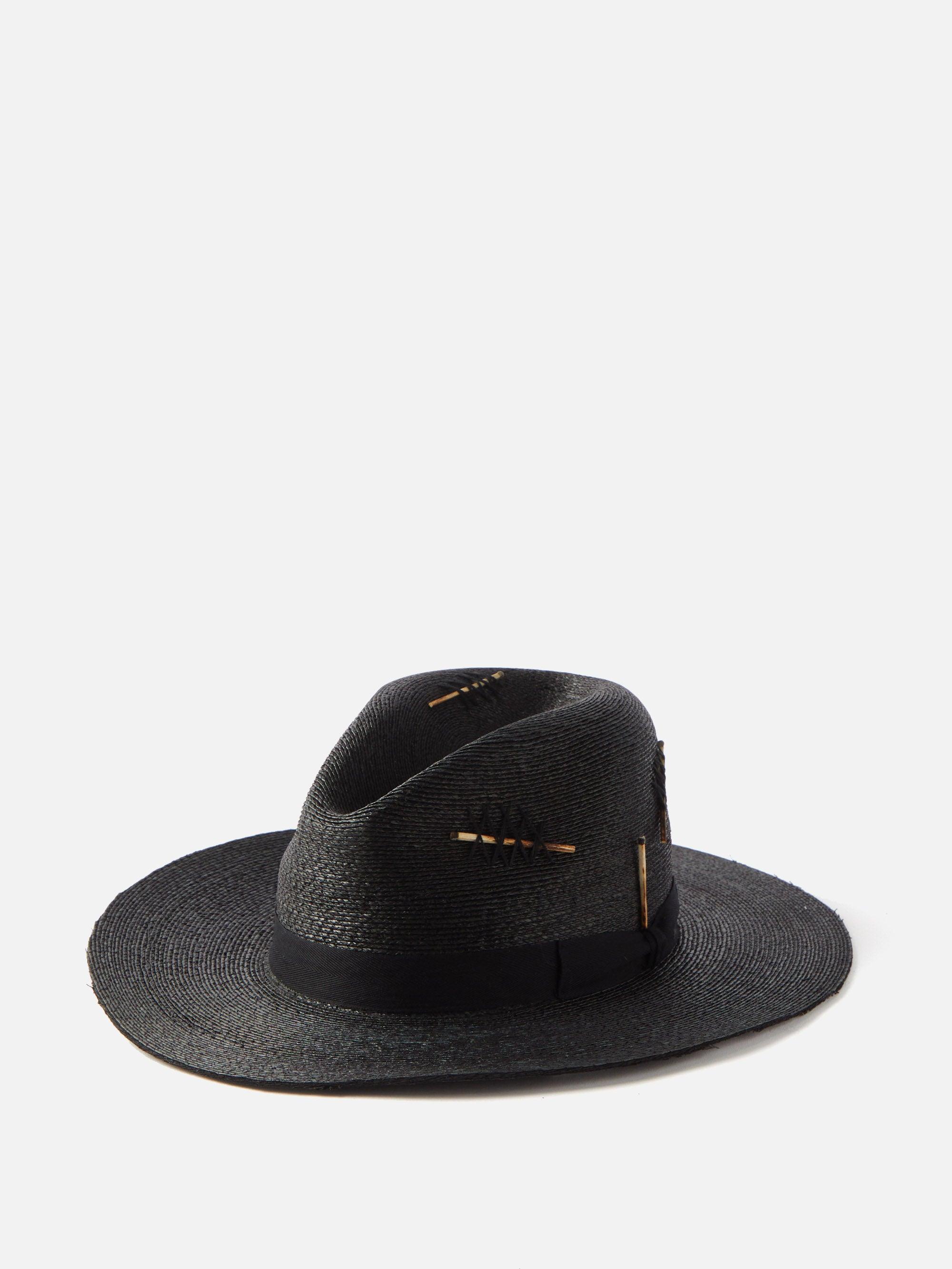 Nick Fouquet Vaquero Matchstick Straw Panama Hat in Black for Men | Lyst
