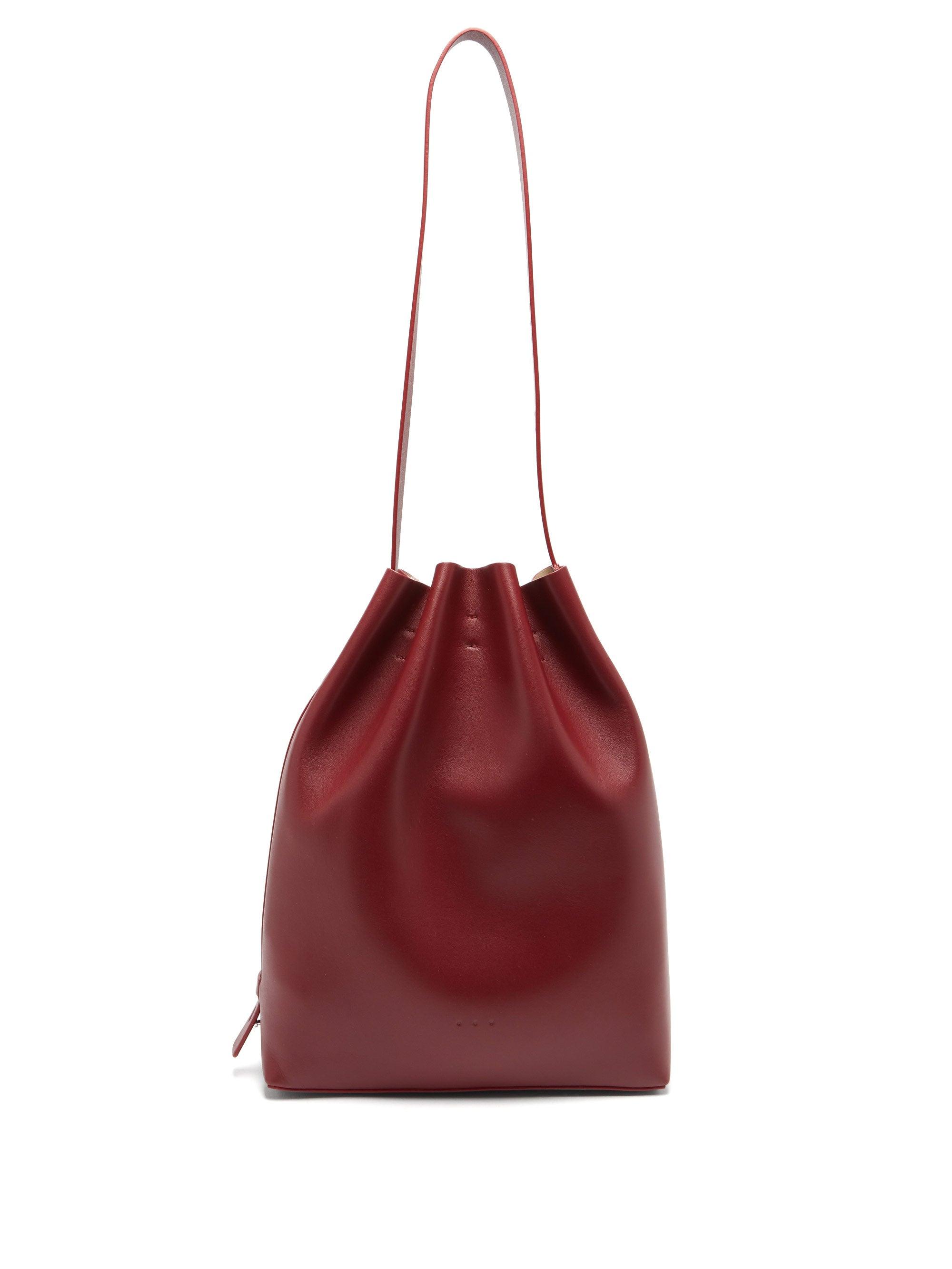 Aesther Ekme Lambskin Leather Bag Women's Red/Orange Tote Bag