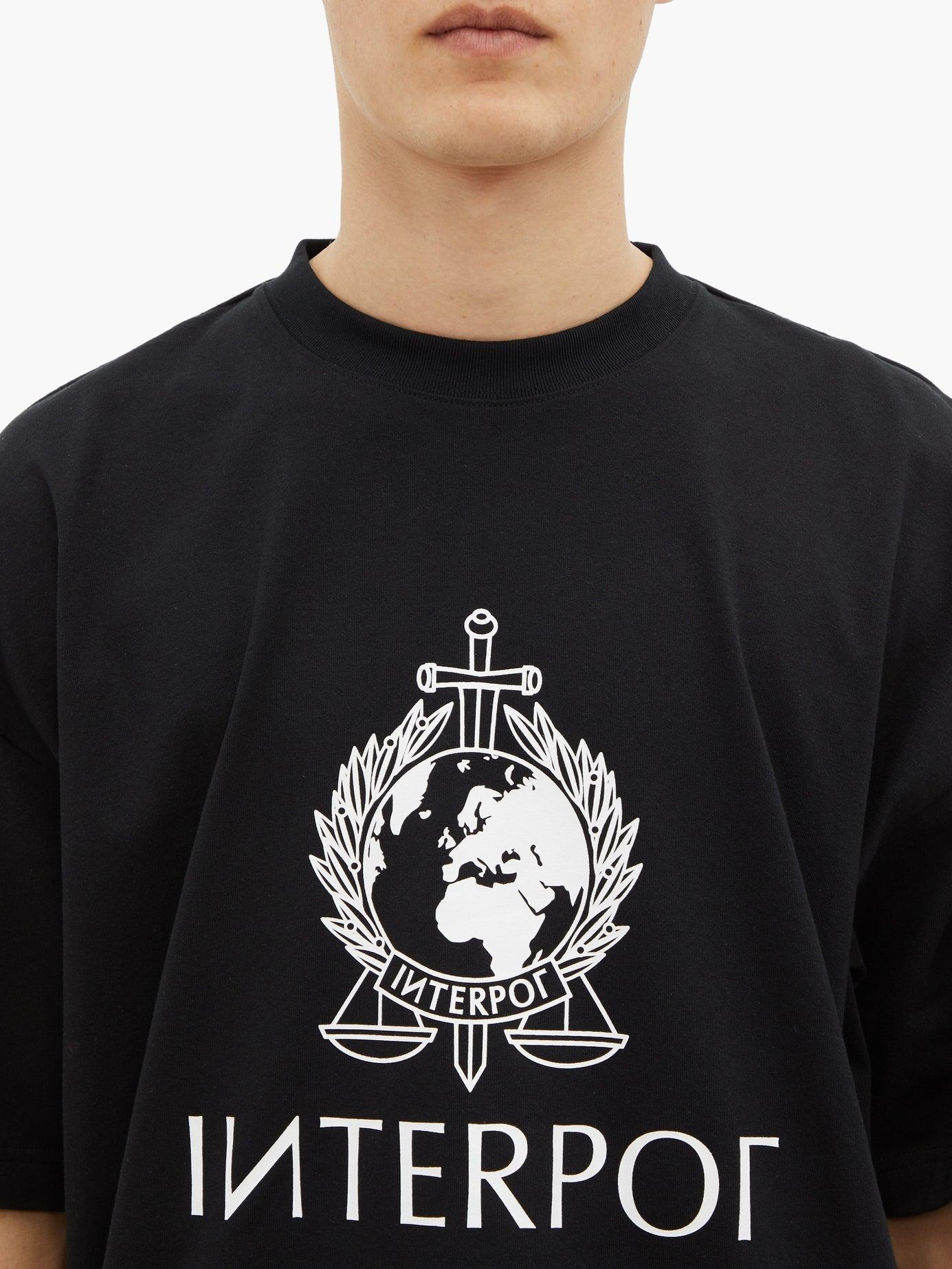 Vetements Interpol Print Cotton T Shirt in Black for Men | Lyst
