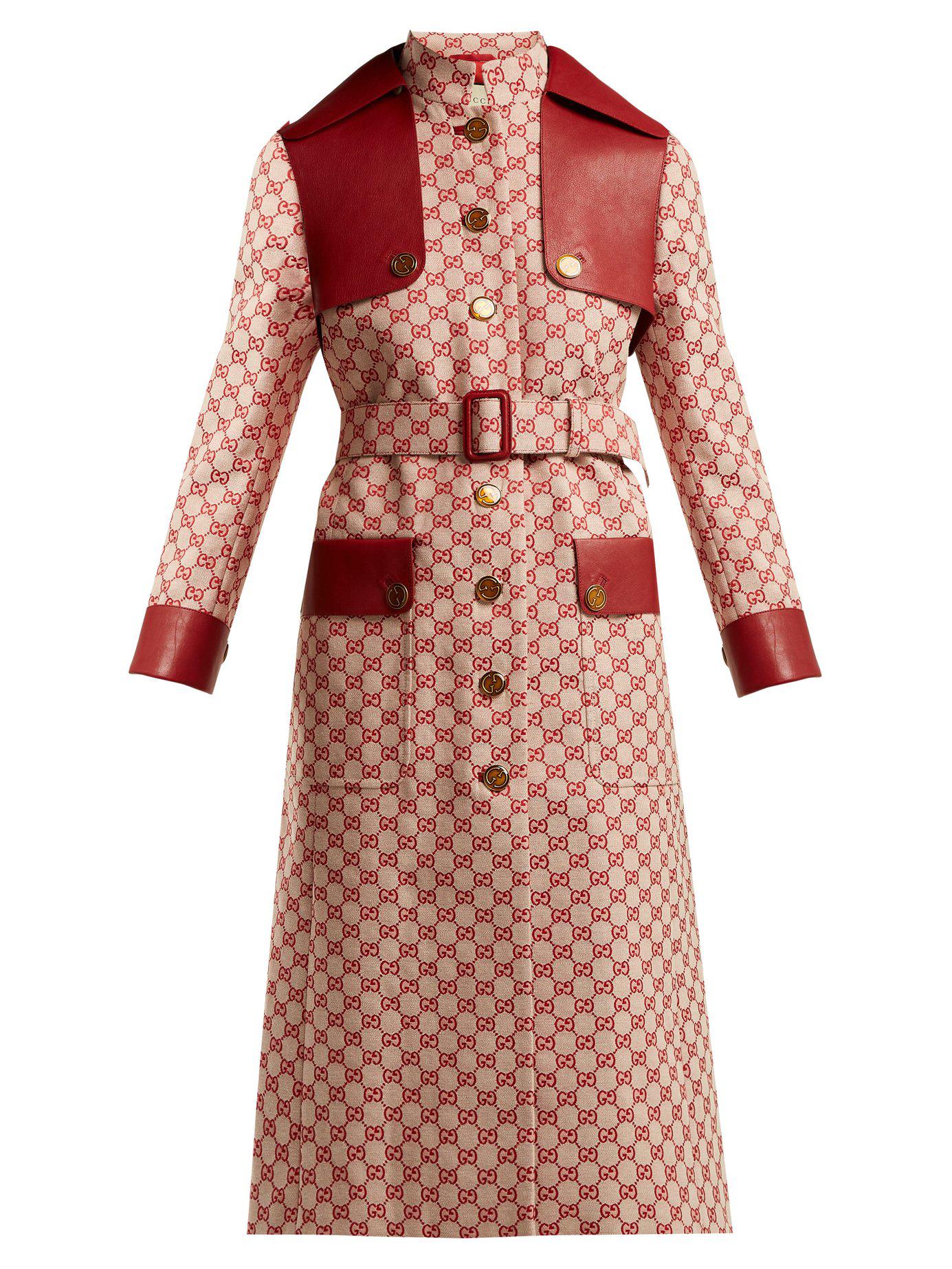 Red gucci trench coat Clearance