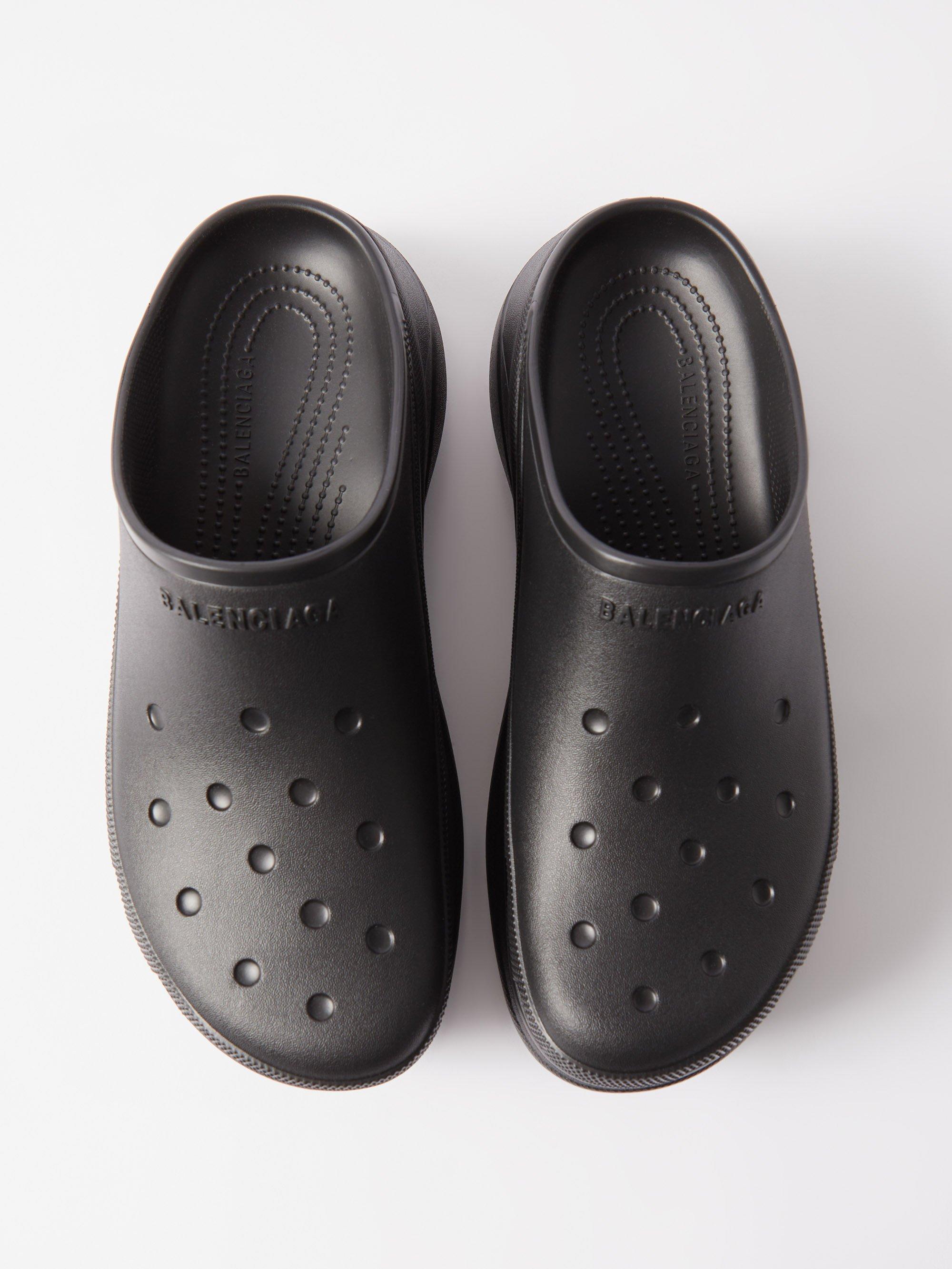 Balenciaga X Crocs Moulded-rubber Platform Clogs in Brown for Men