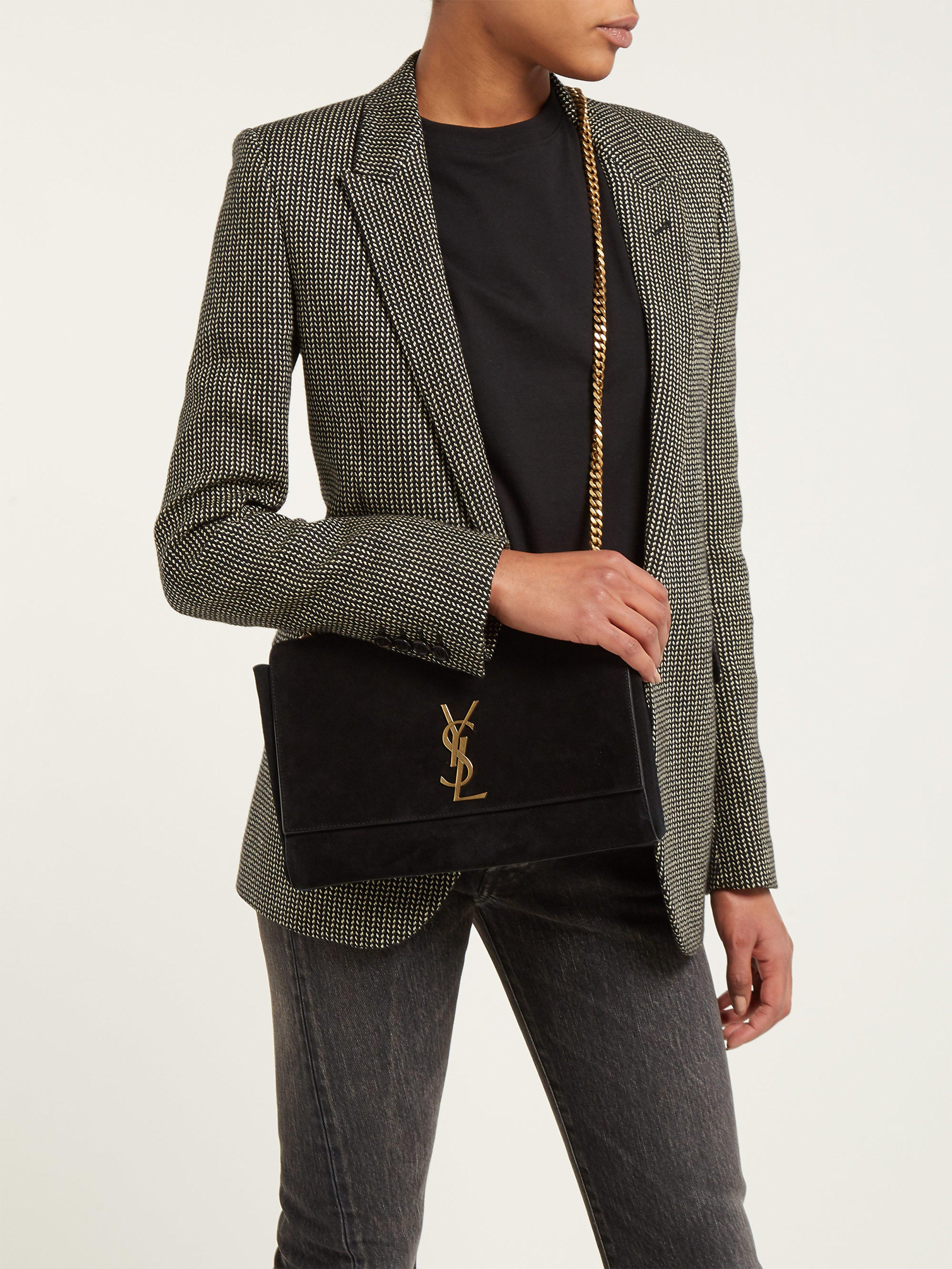 Medium reversible kate in top suede and smooth leather