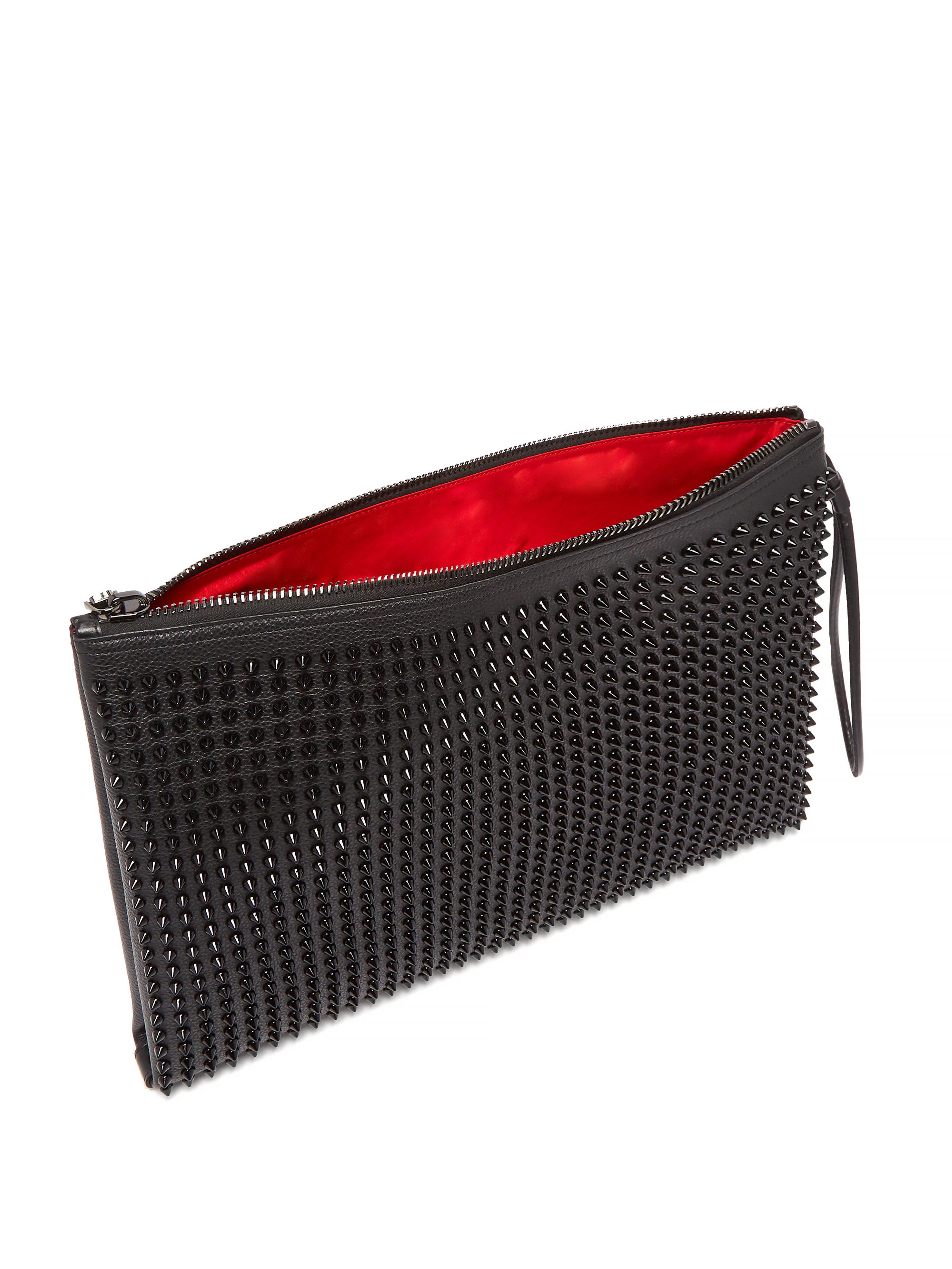 Pochette en cuir à ornements clous Kaloupouch Christian Louboutin pour  homme en coloris Noir | Lyst