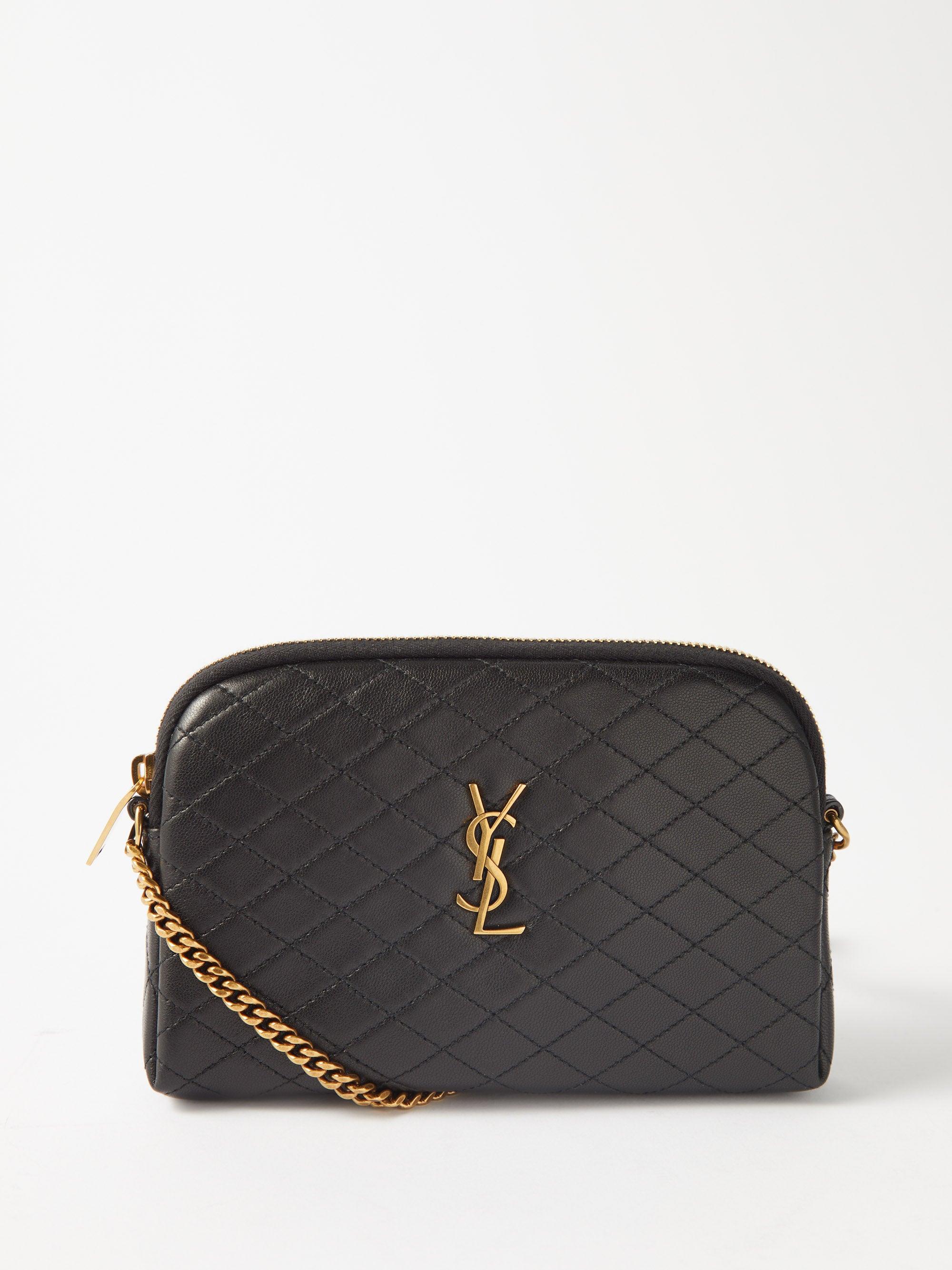 Saint Laurent Gaby Quiltedleather Crossbody Bag in Black Lyst Canada
