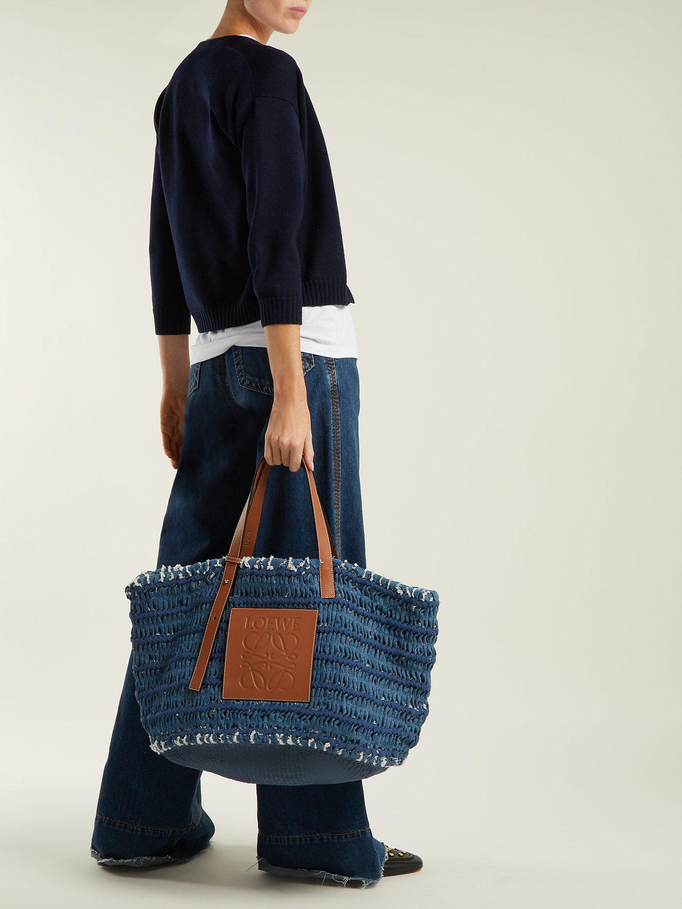 denim leather bag