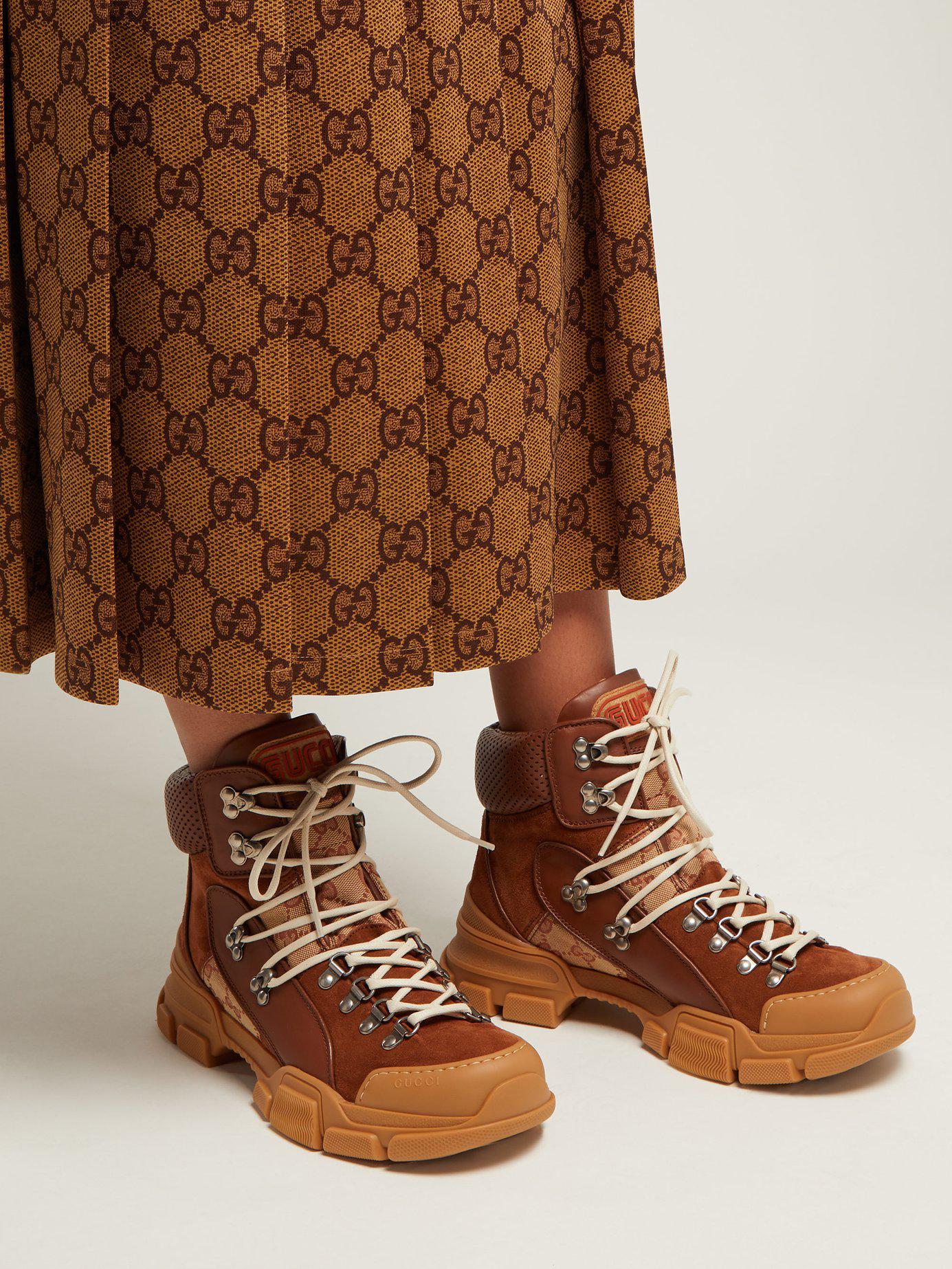 gucci flashtrek brown