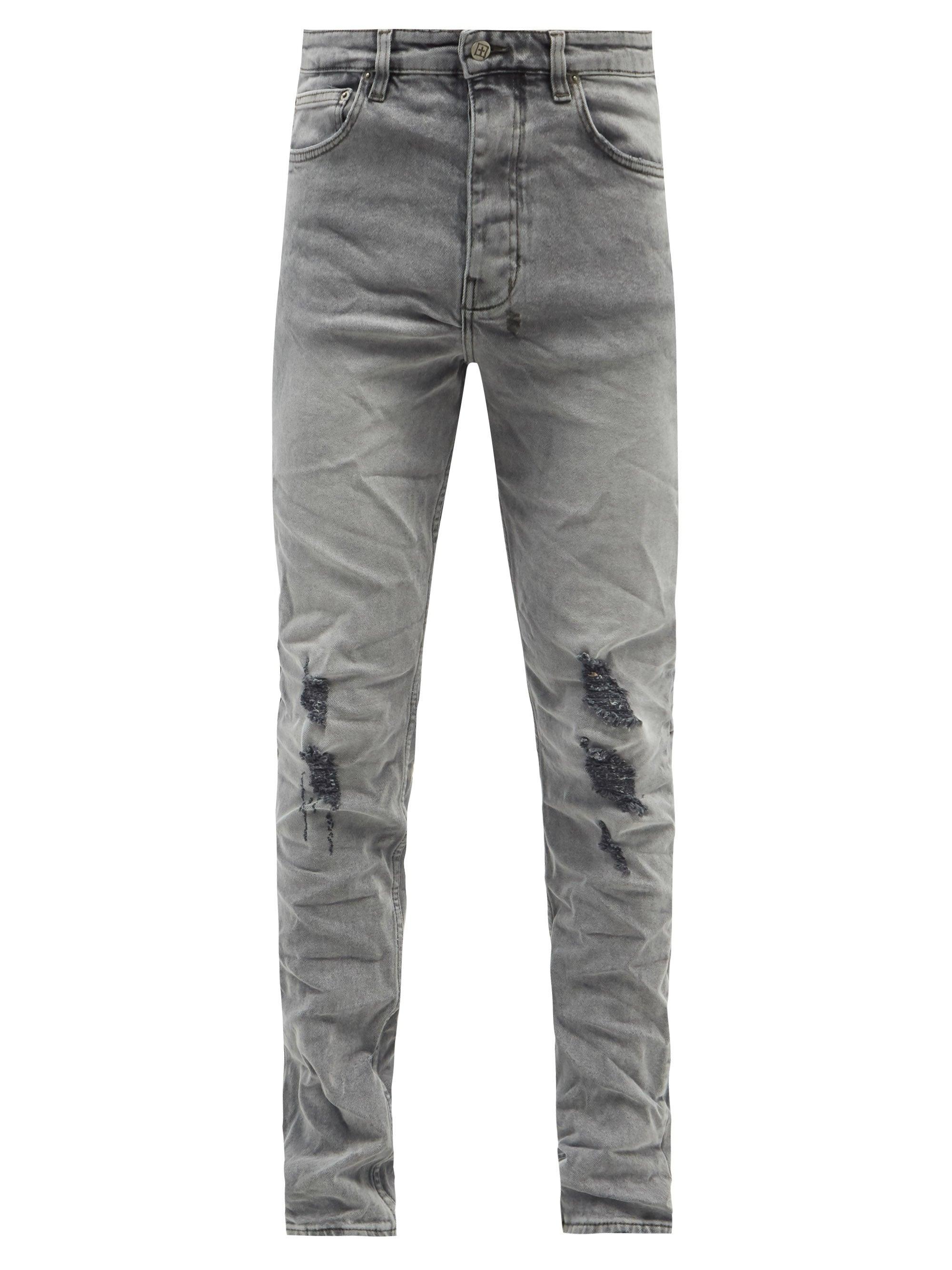 Ksubi Denim Chitch Prodigy Distressed Slim-leg Jeans in Grey 