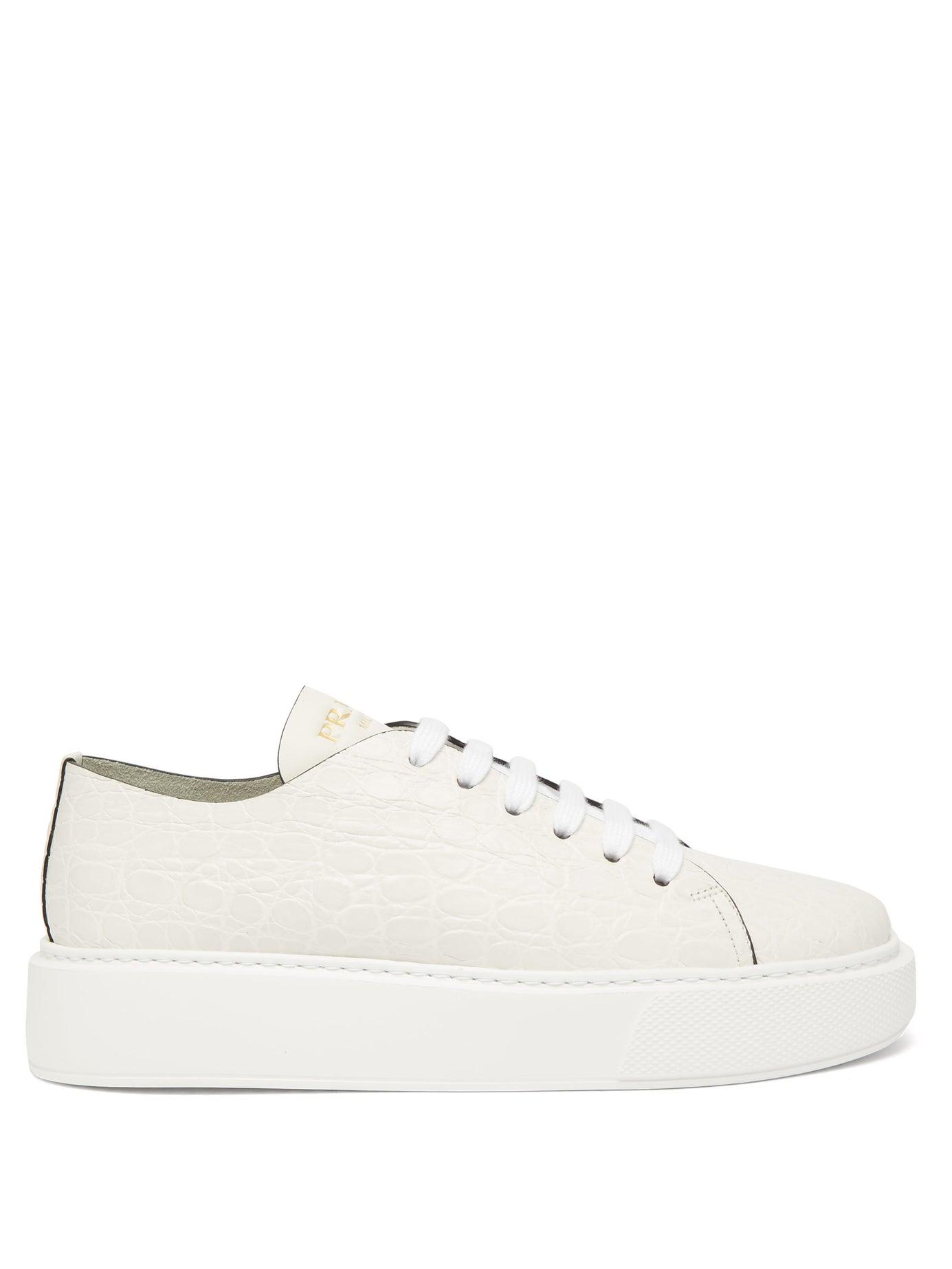 prada raised sole low tops white