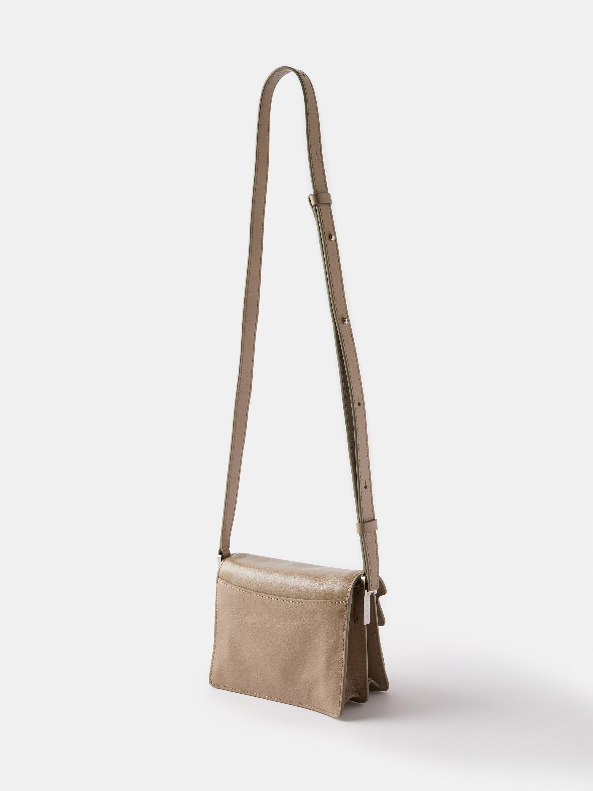 Marni Trunk Mini Leather Cross-body Bag - Beige