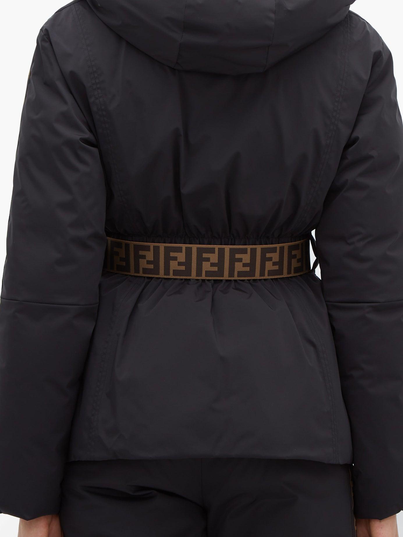 FENDI Reversible hooded printed padded down ski jacket