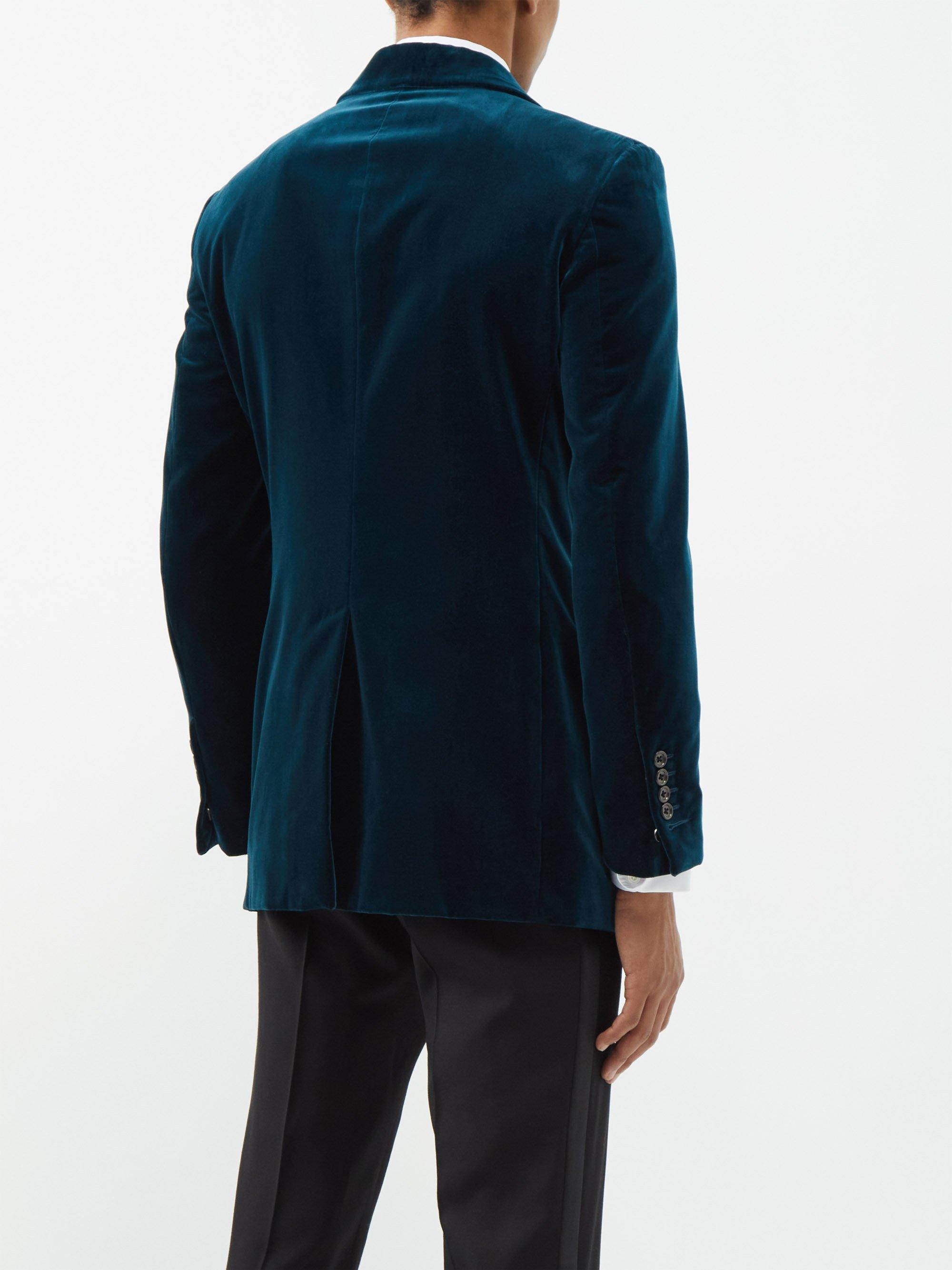 Tom Ford Cooper Single-breasted Cotton-velvet Suit Jacket in Blue for Men |  Lyst