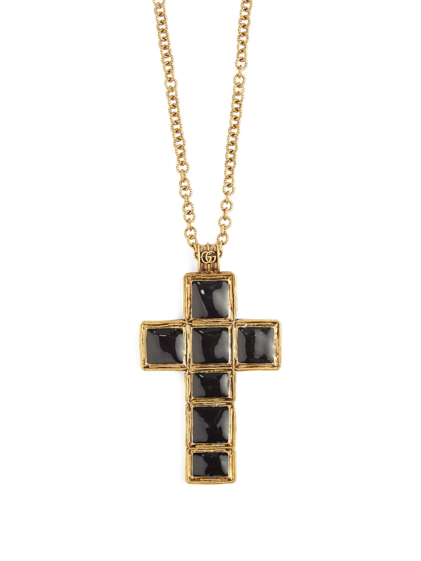 cross necklace gucci