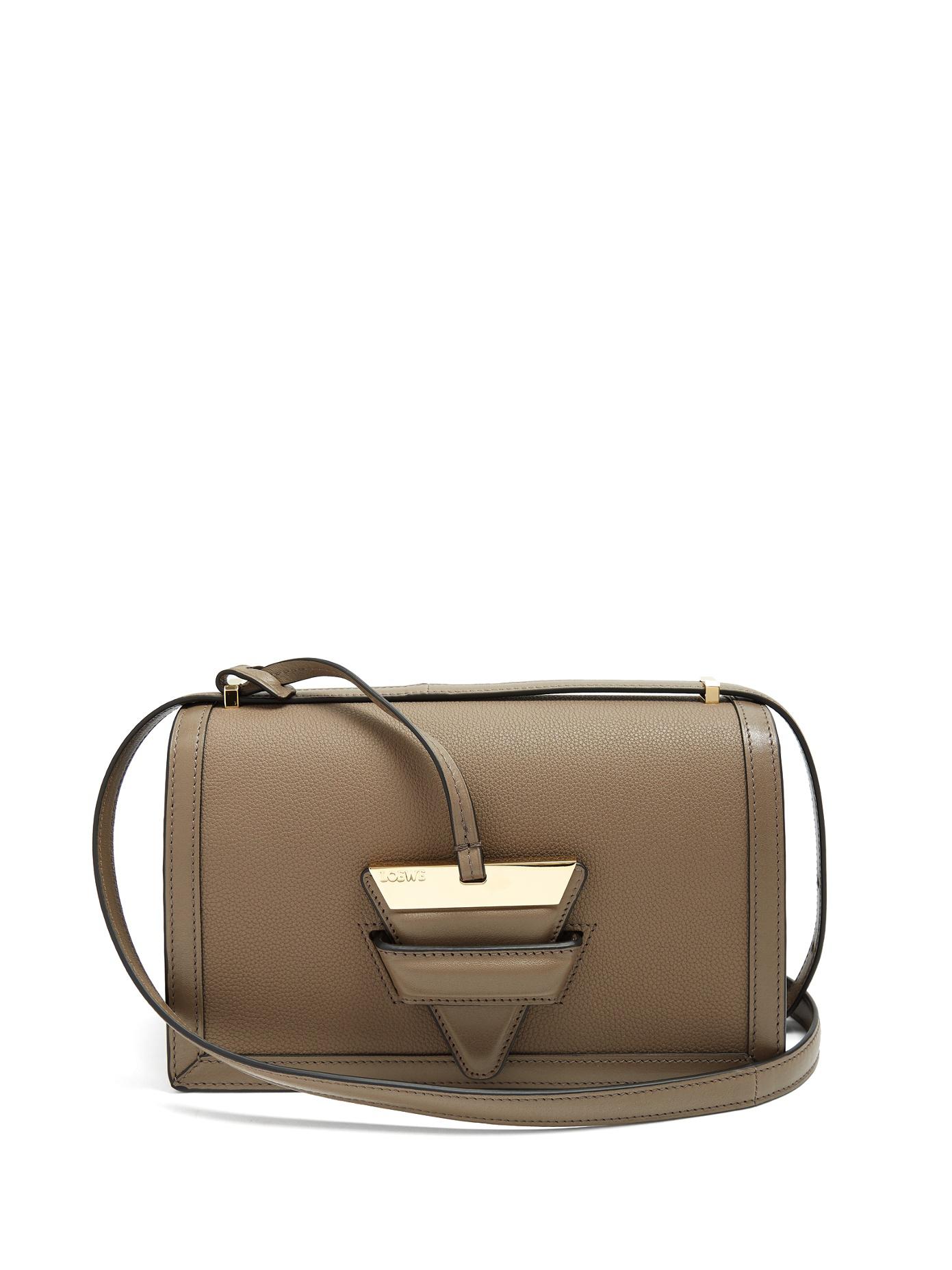 Loewe Barcelona Medium Leather Shoulder Bag in Natural Lyst
