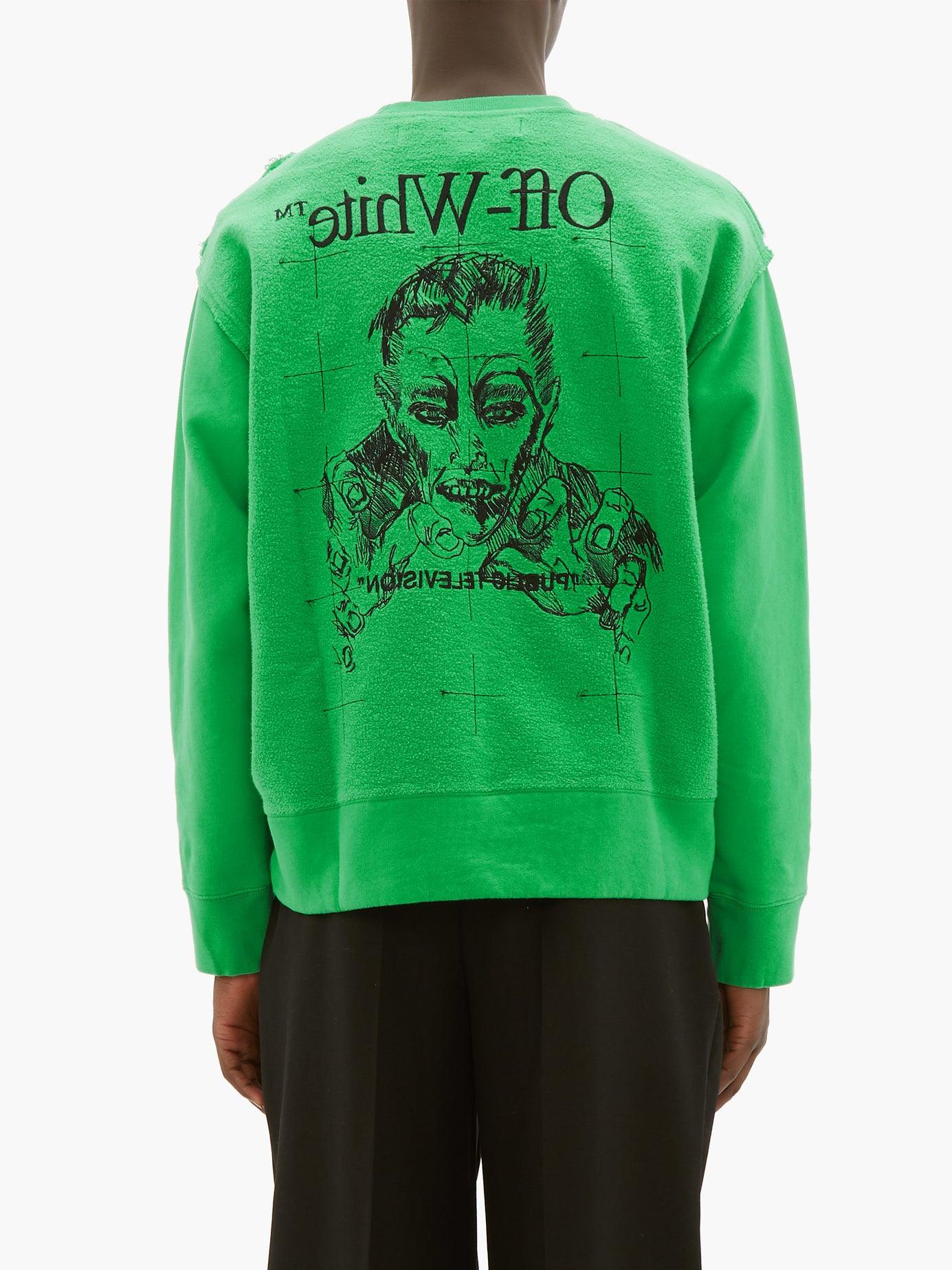 Off White Co Virgil Abloh Velvet Flocked Camouflage T Shirt Green Siz, $285, Barneys New York