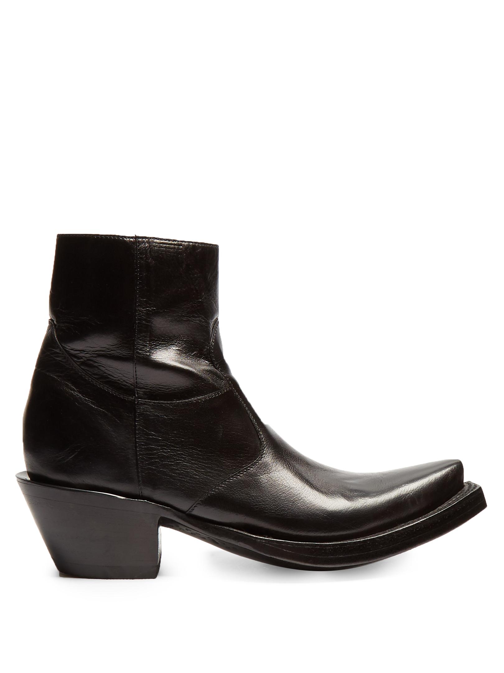 Lucchese Leather Ankle Boots 