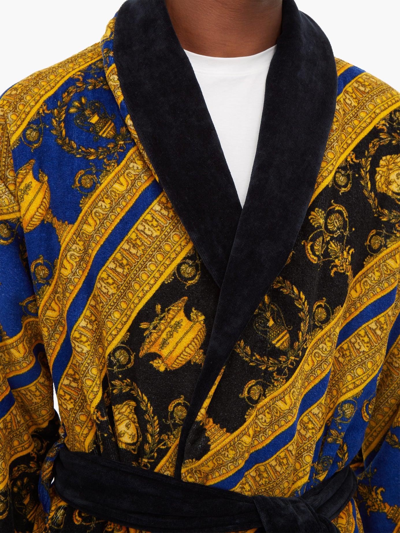 multicolor versace bathrobe
