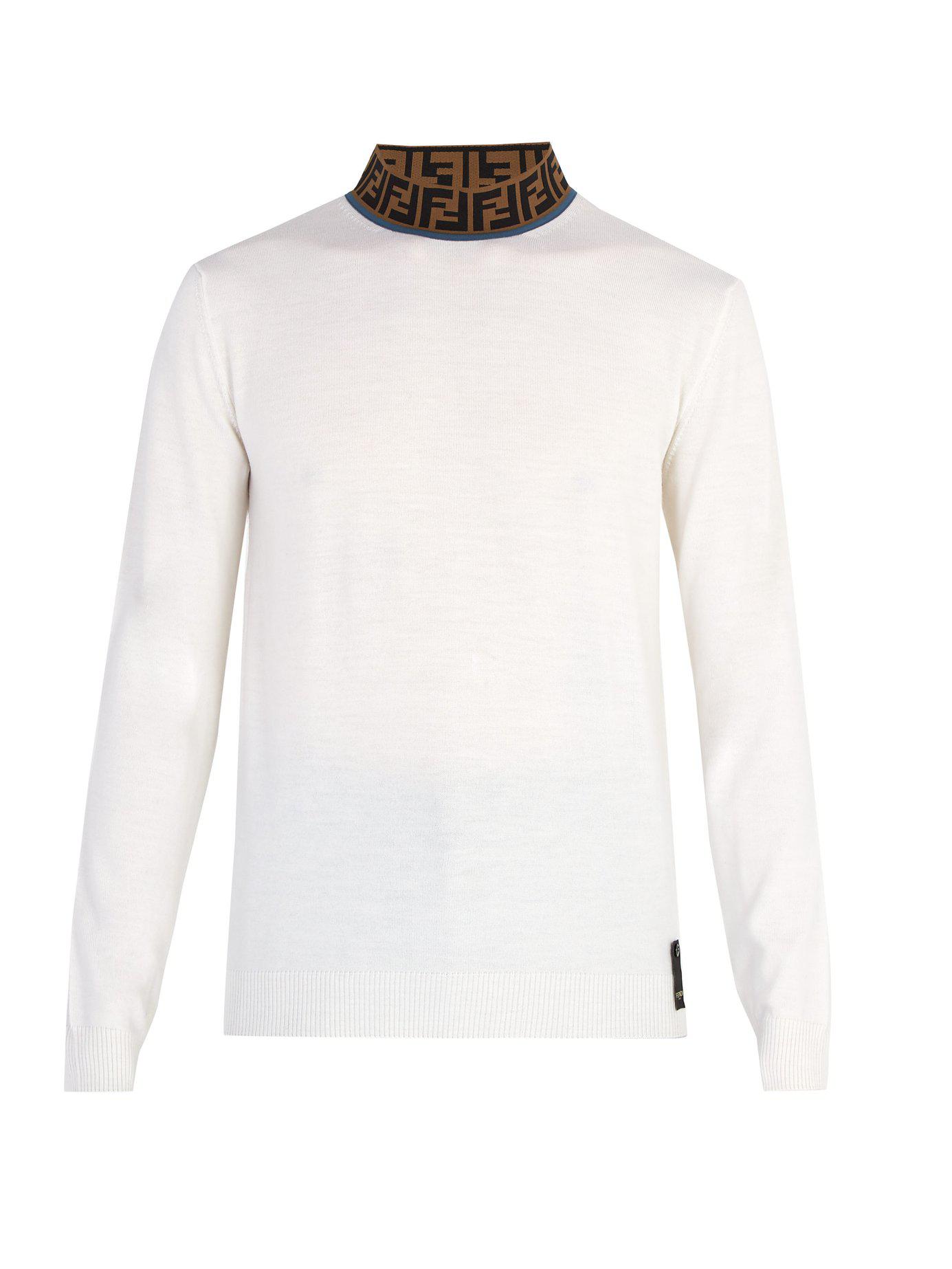 Fendi logo neck jumper Outlet