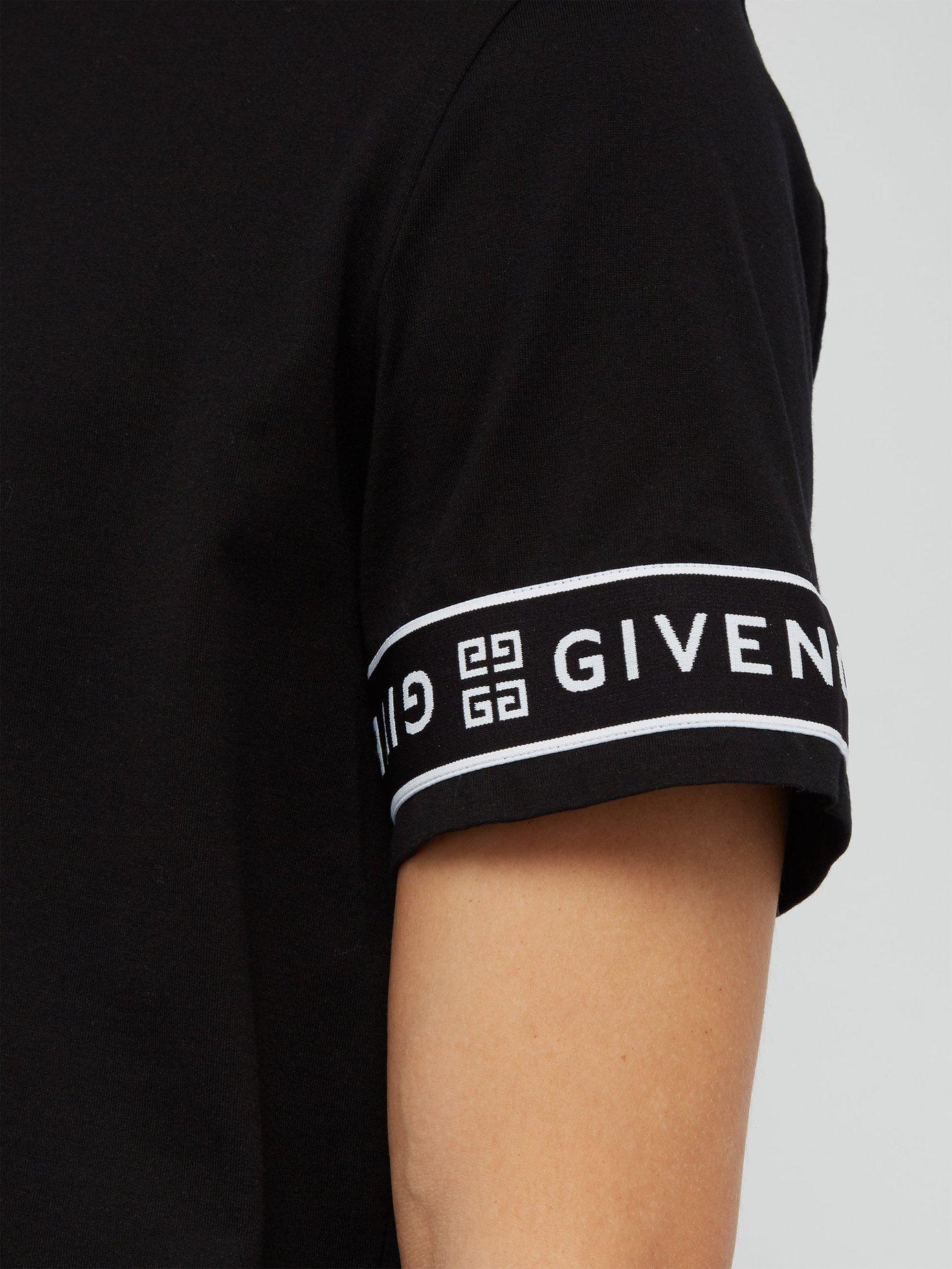 Givenchy Logo Jacquard Cotton T Shirt in Black for Men | Lyst