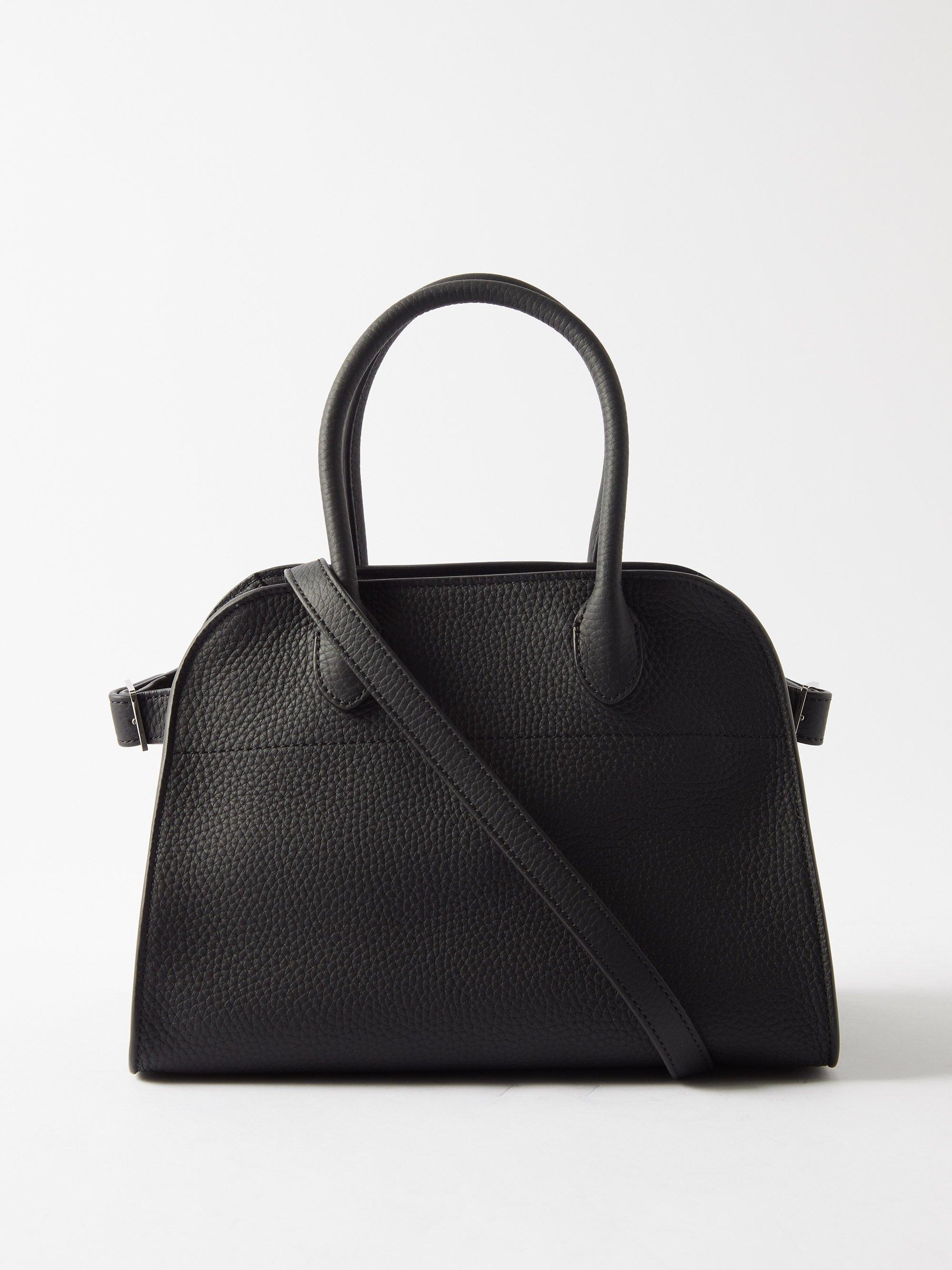 The Row Margaux 10 Grained-leather Bag in Black | Lyst