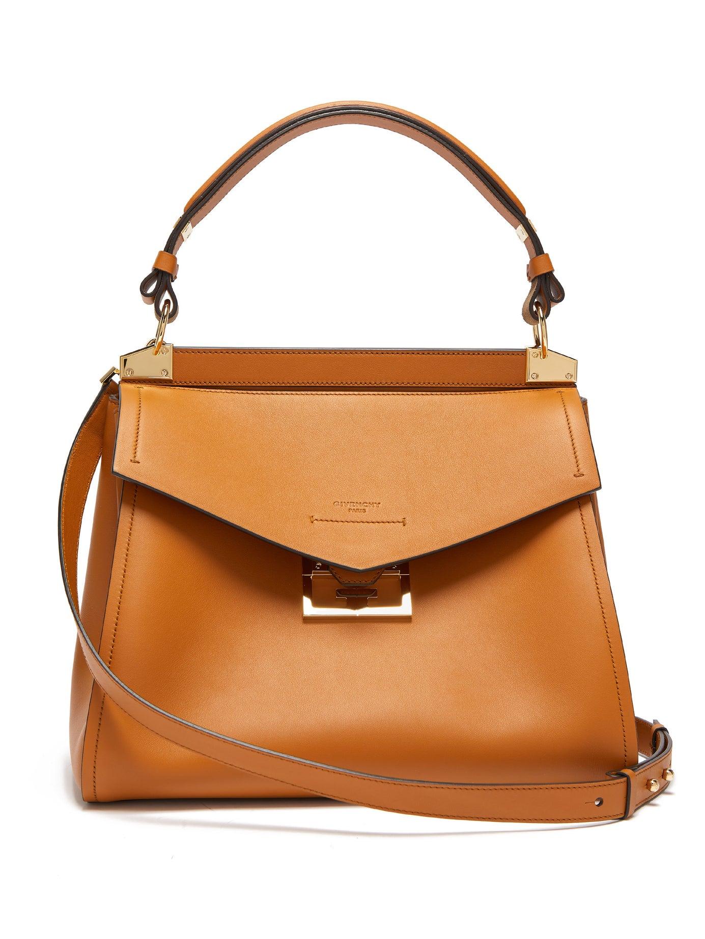 Givenchy Mystic Medium Leather Top Handle Bag in Brown - Lyst