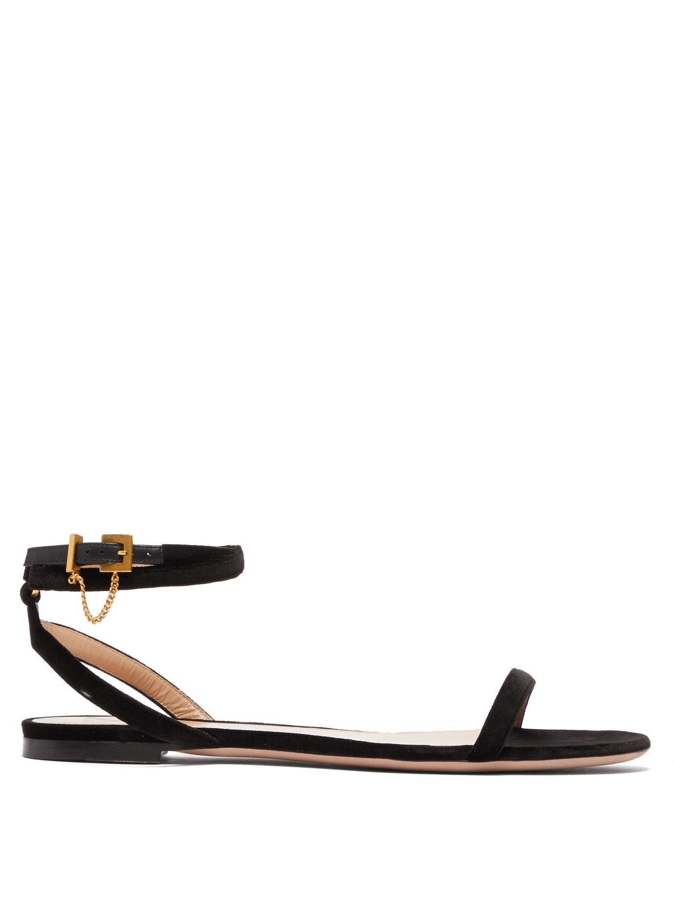 valentino velvet sandals