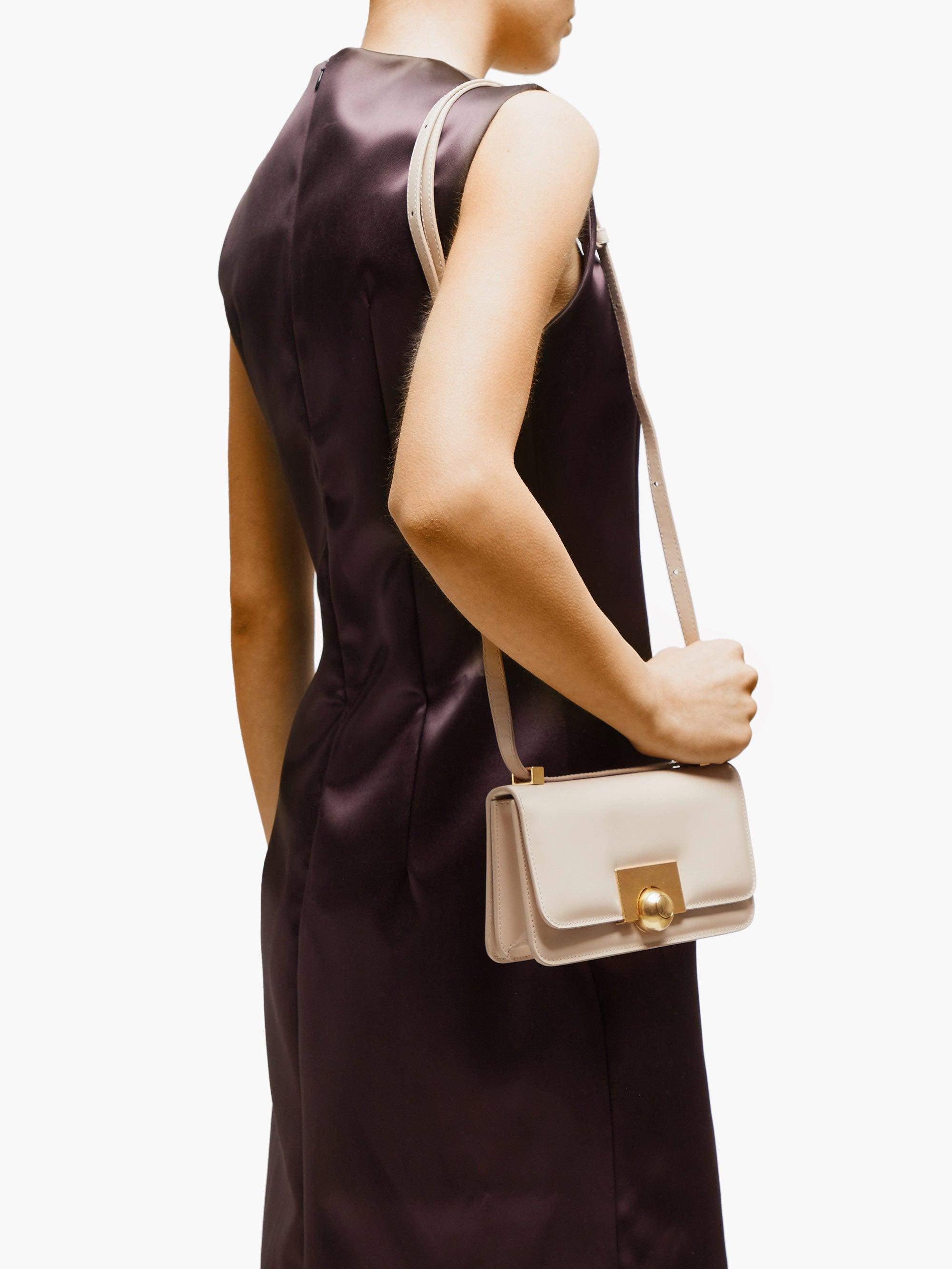 Bottega Veneta The Classic Mini Leather Shoulder Bag in Natural