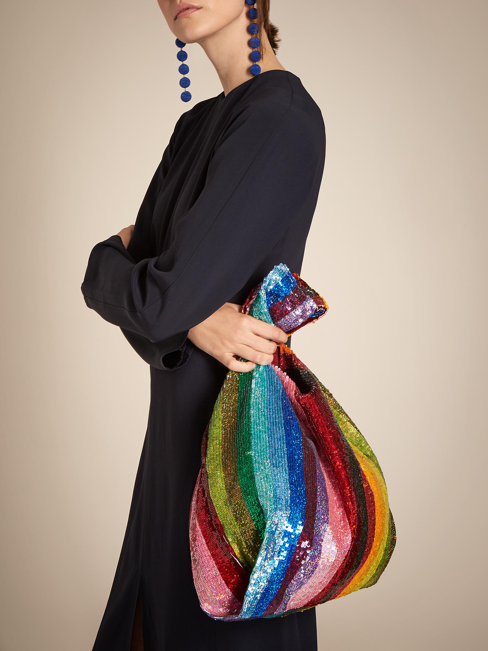 Ashish Striped Sequin Embellished Bag Lyst Gallery