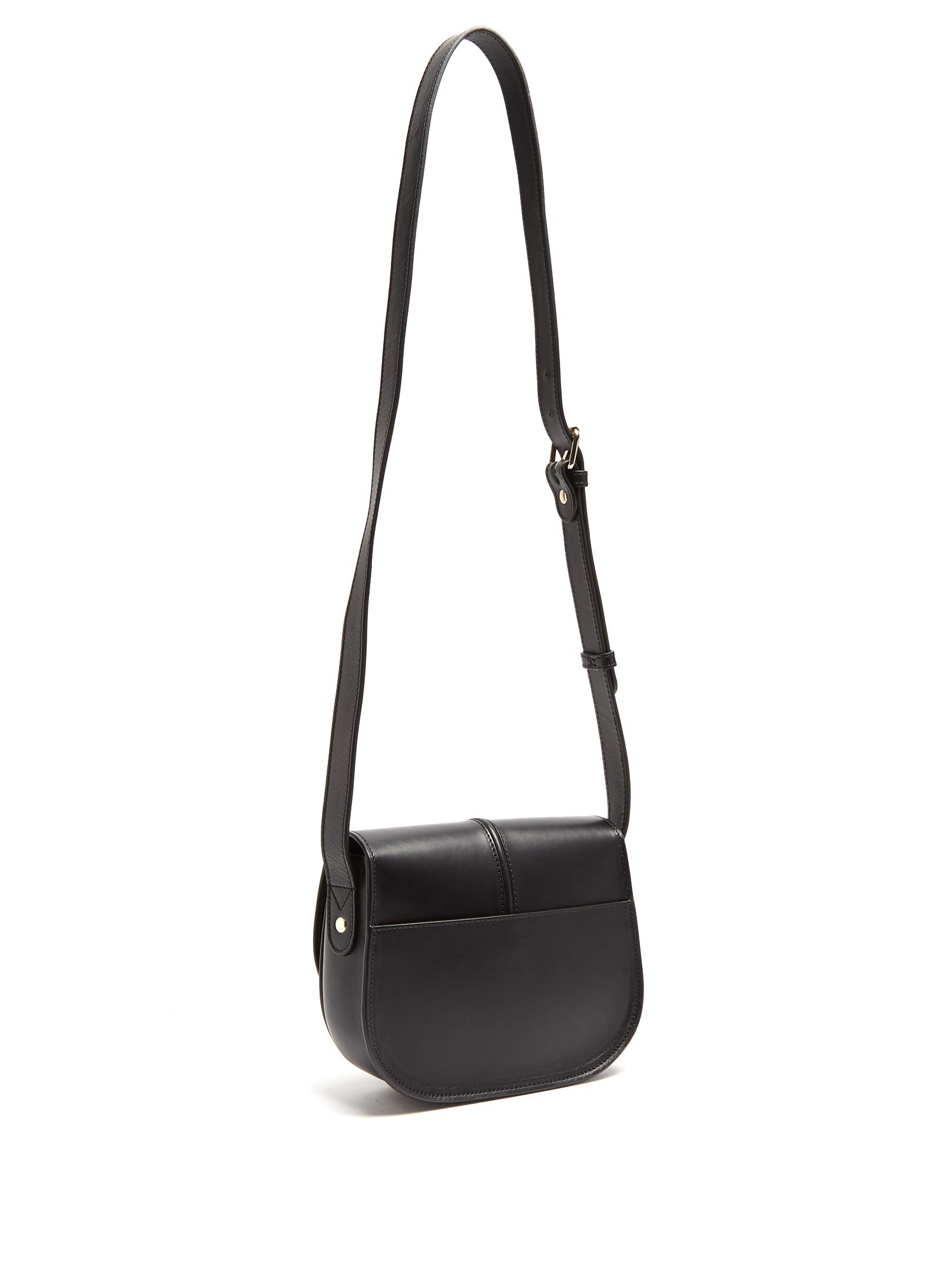 A.P.C. Betty Leather Crossbody Bag in Black Lyst