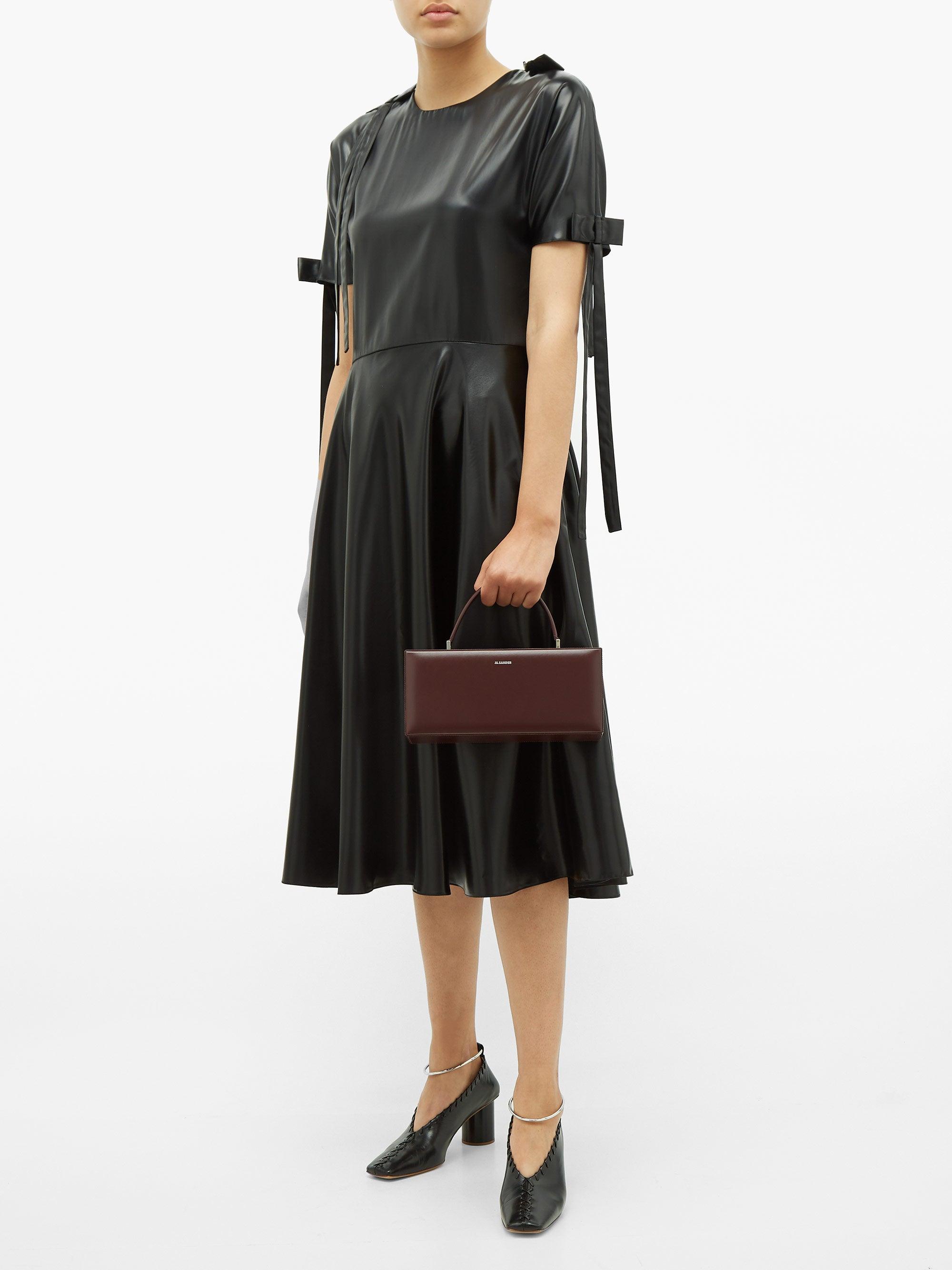 Sara Lanzi Satin Bow-embellished Pvc Dress in Black - Save 42% - Lyst