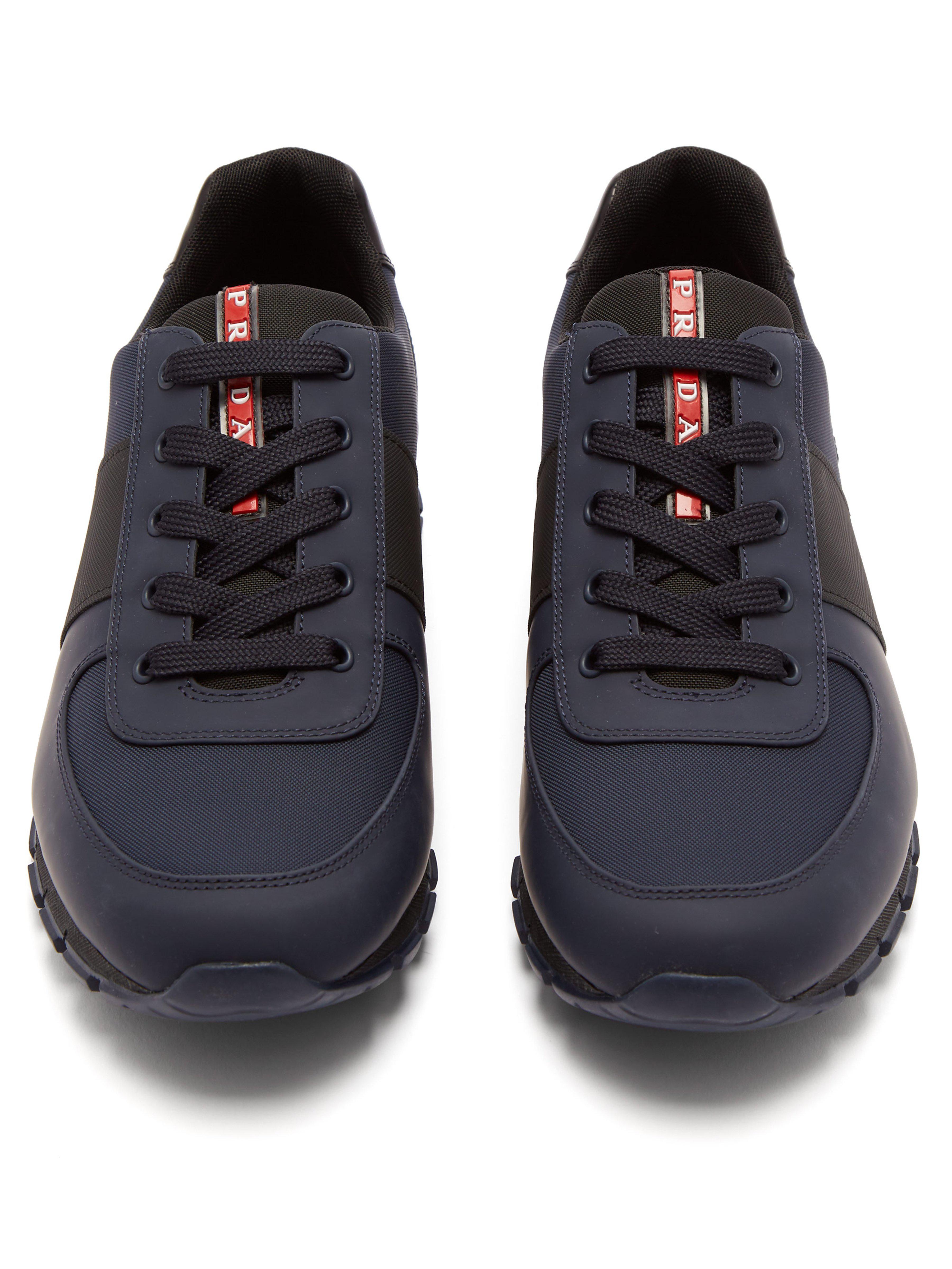 Prada Match Race Low-top Trainers in Blue for Men | Lyst UK