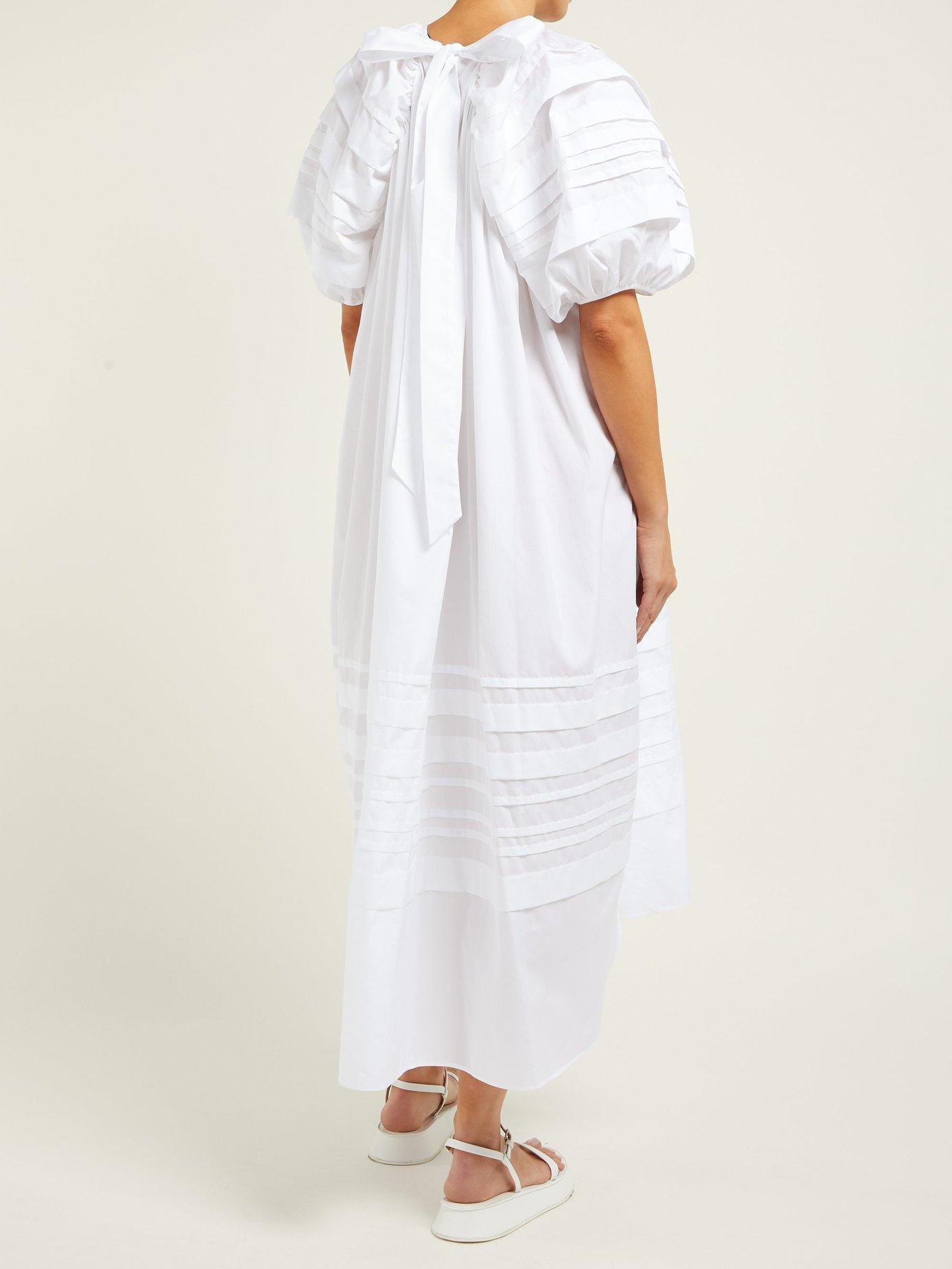 puff sleeve cotton dress