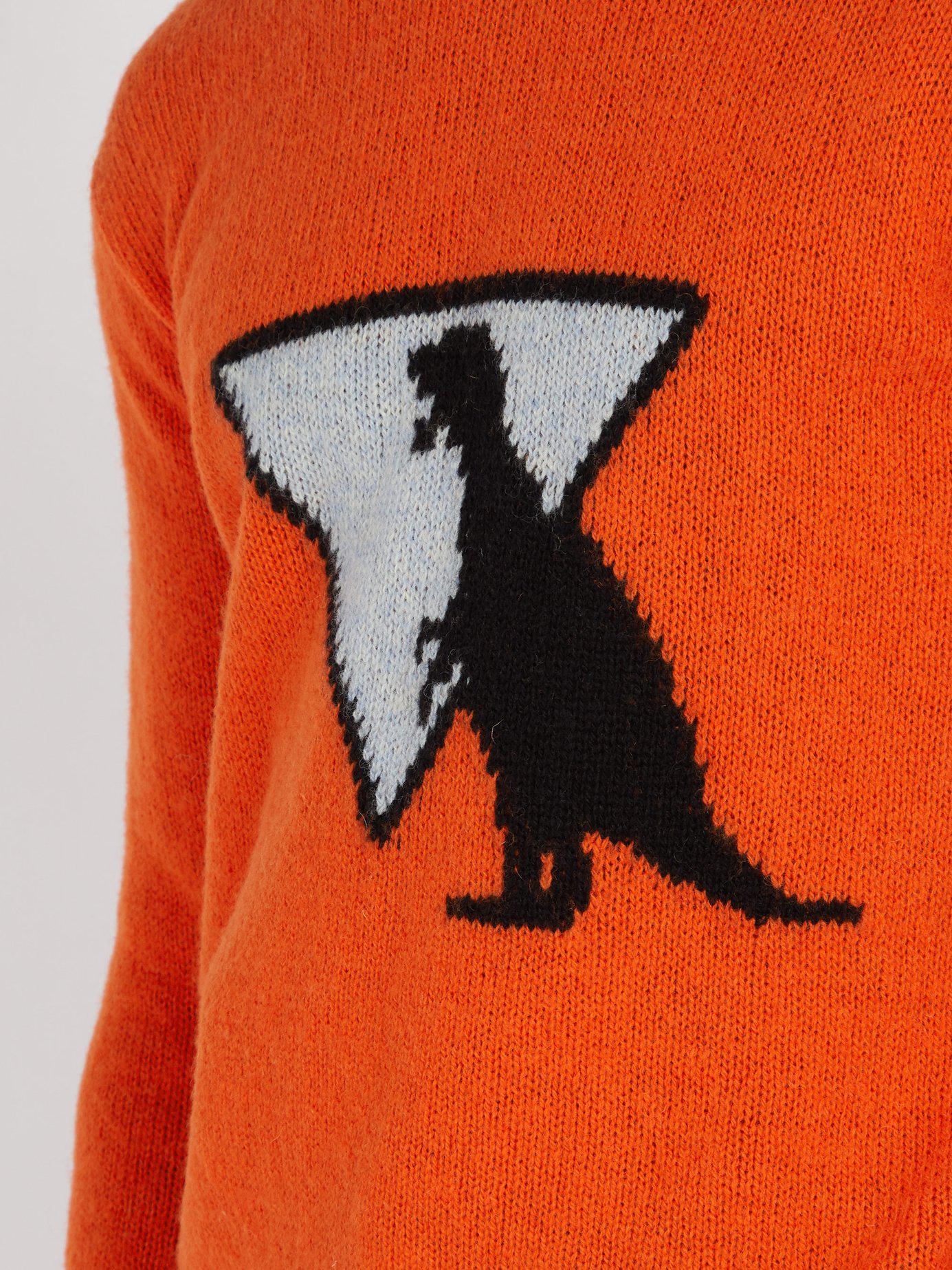 Prada Dinosaur Wool Sweater in Orange for Men | Lyst